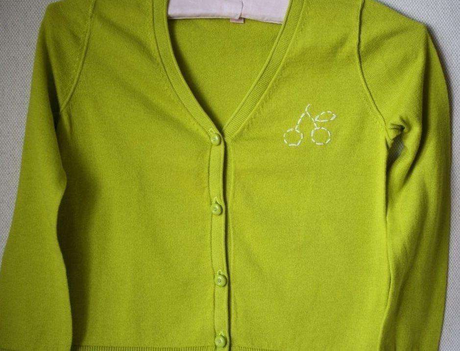 BONPOINT BABY YELLOW CHERRIES COTTON CARDIGAN 3 YEARS - Image 4