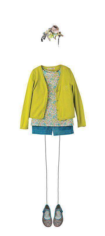 BONPOINT BABY YELLOW CHERRIES COTTON CARDIGAN 3 YEARS - Image 6