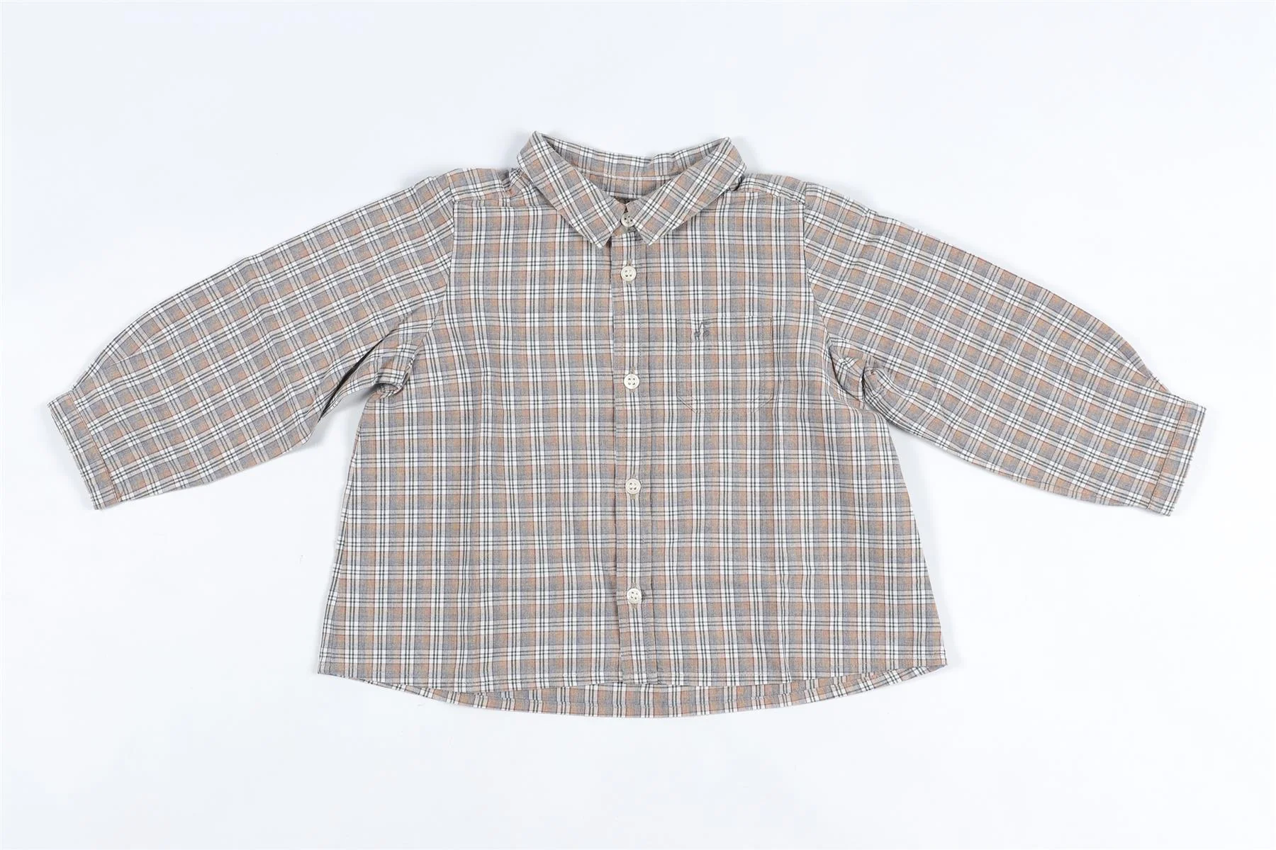 BONPOINT BEIGE BABY BOYS SHIRT 18 MONTHS - Image 2