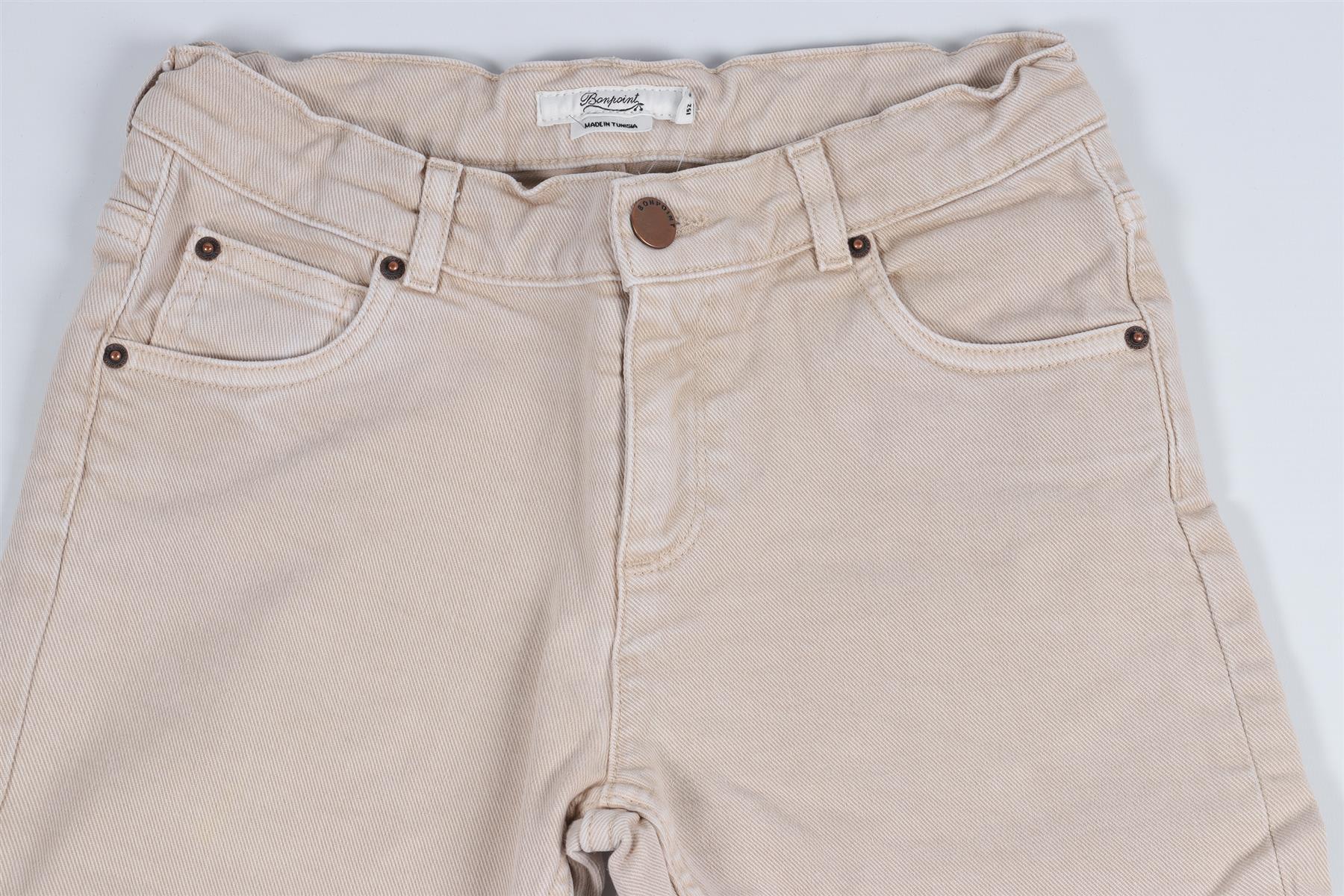 BONPOINT BEIGE KIDS BOYS JEANS 12 YEARS - Image 3
