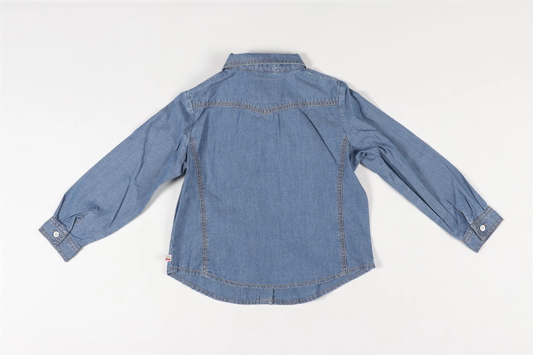 BONPOINT BLUE KIDS GIRLS DENIM SHIRT 4 YEARS - Image 4