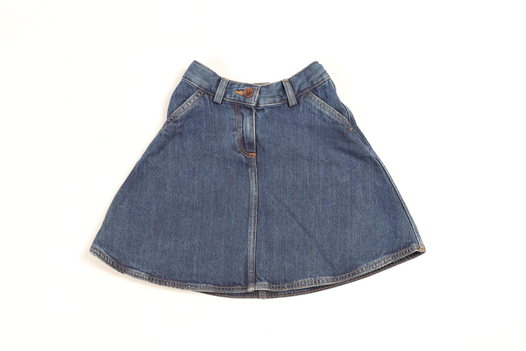 BONPOINT BLUE KIDS GIRLS DENIM SKIRT 6 YEARS - Image 2