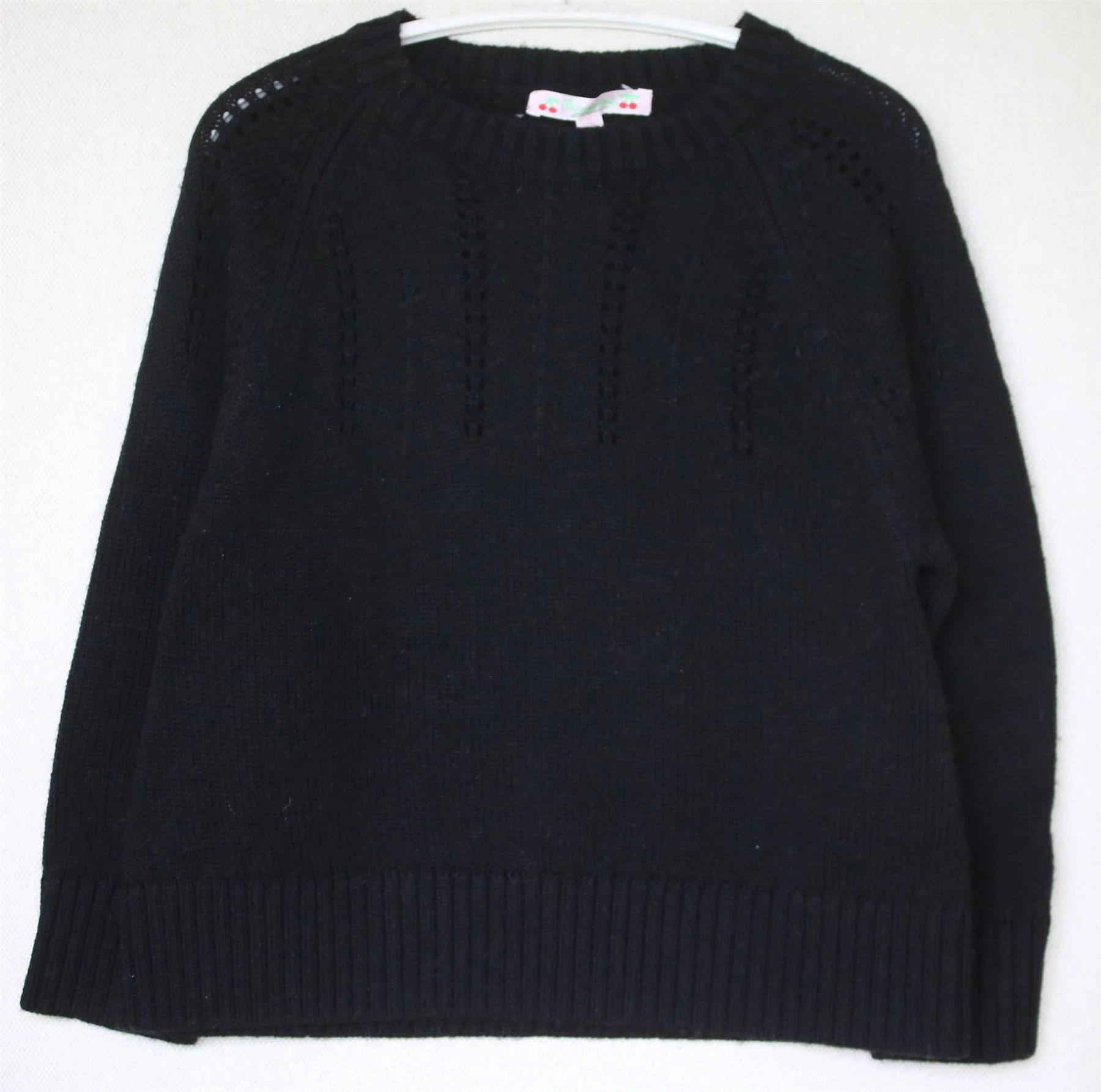 BONPOINT GIRLS BLACK WOOL SWEATER 4 YEARS - Image 2