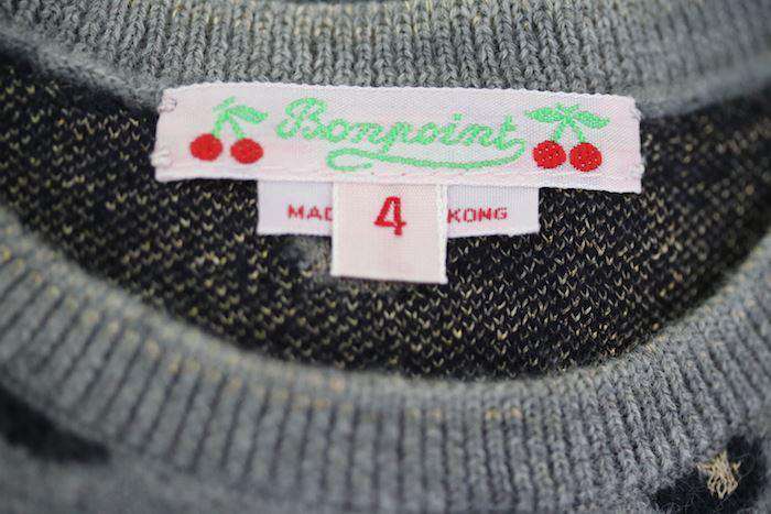 BONPOINT GIRLS GREY SWEATER 4 YEARS - Image 3