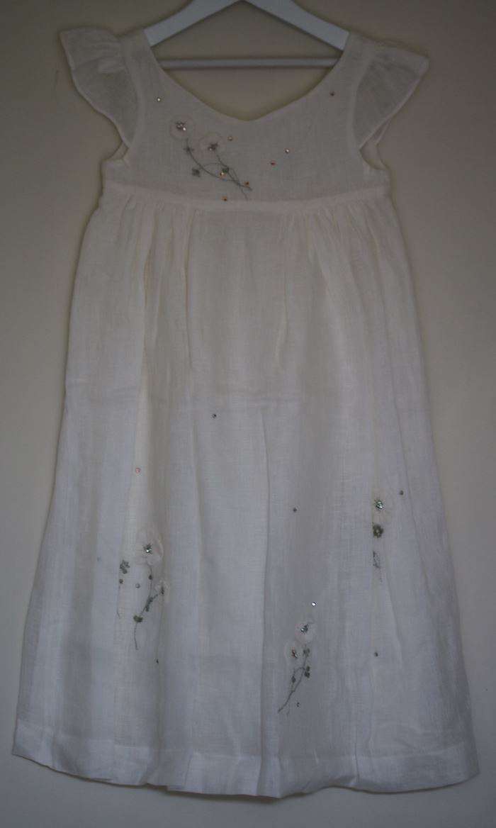 BONPOINT GIRLS IVORY GALANTE DRESS 6 YEARS - Image 2