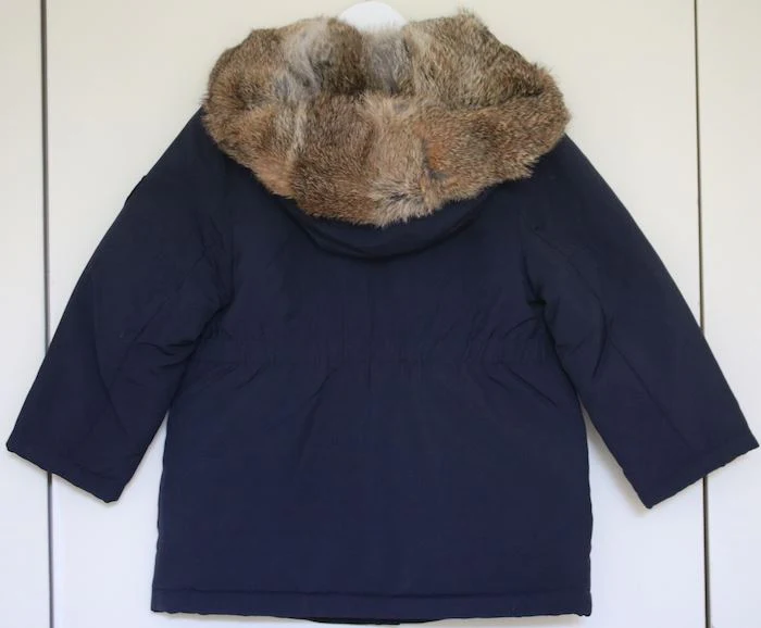 BONPOINT GIRLS NAVY BLUE FLAKE PARKA JACKET 4 YEARS - Image 3