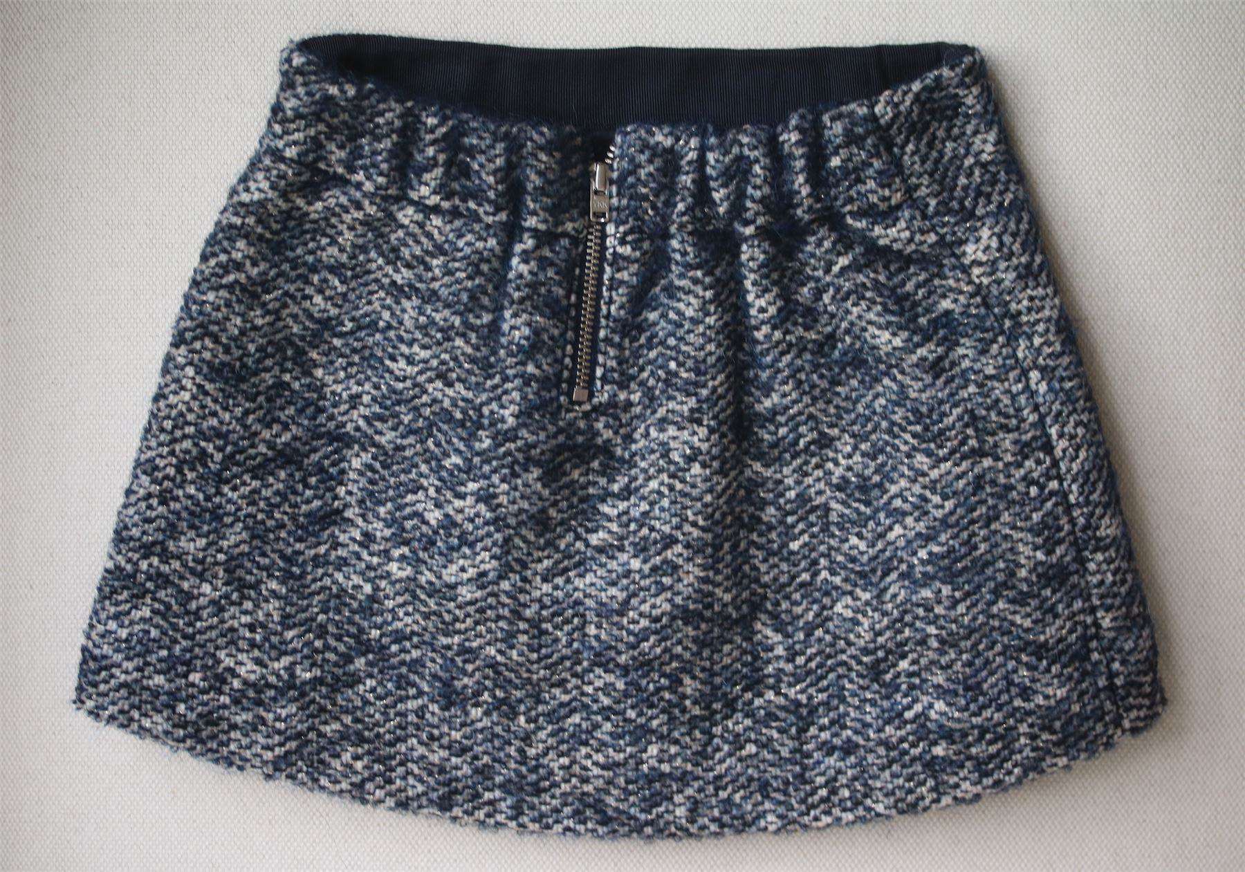 BONPOINT GIRLS NAVY BLUE WOOL BEE SKIRT 3 YEARS - Image 2