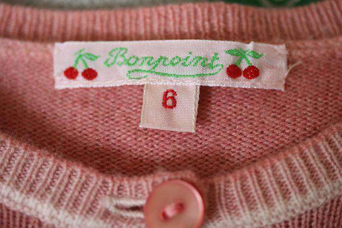 BONPOINT GIRLS PINK CARDIGAN 6 YEARS - Image 3