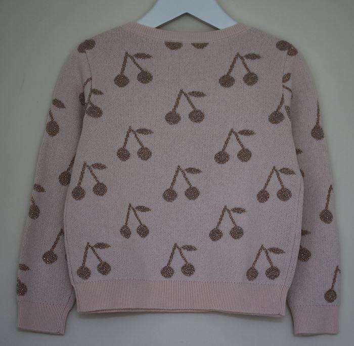 BONPOINT GIRLS PINK CHERRY SWEATER 4 YEARS - Image 3
