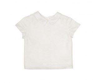BONPOINT GIRLS SILVER COQUET BLOUSE 4 YEARS