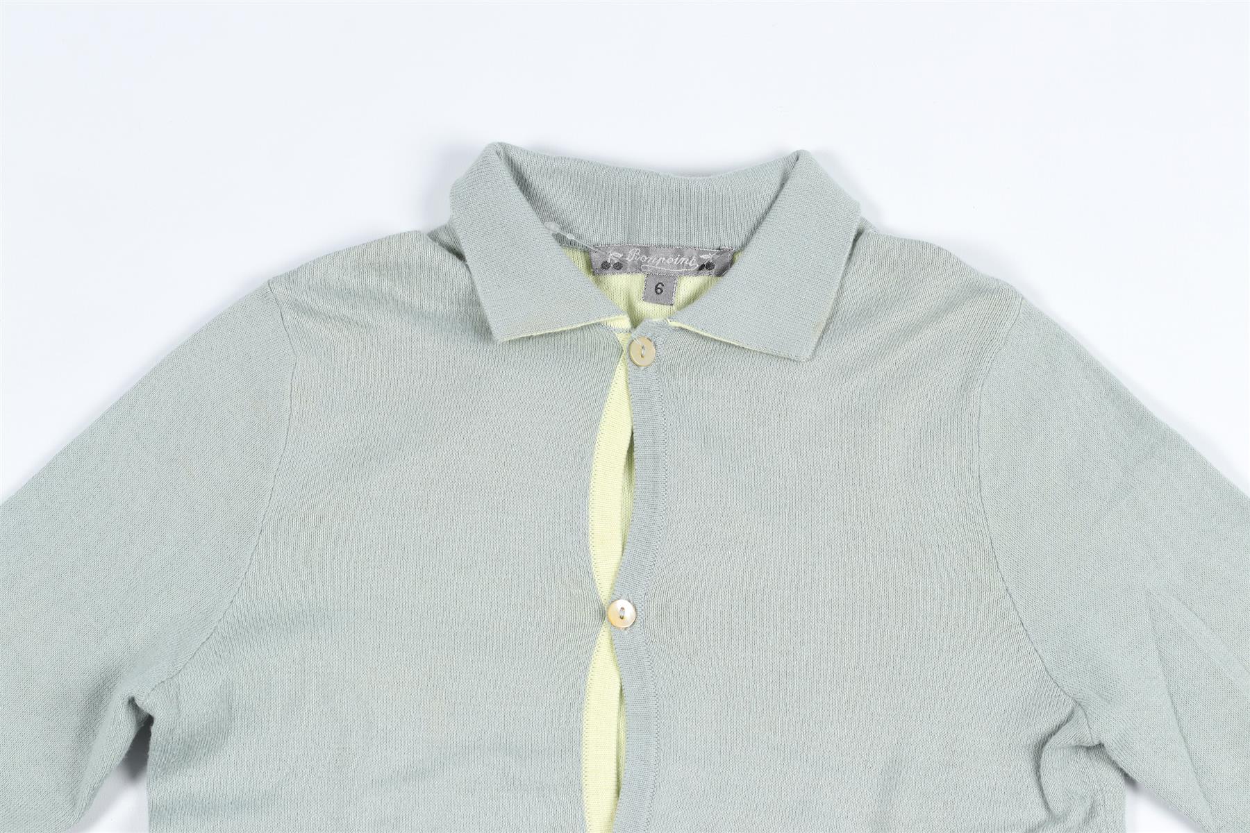 BONPOINT GREEN KIDS BOYS CARDIGAN 6 YEARS - Image 3