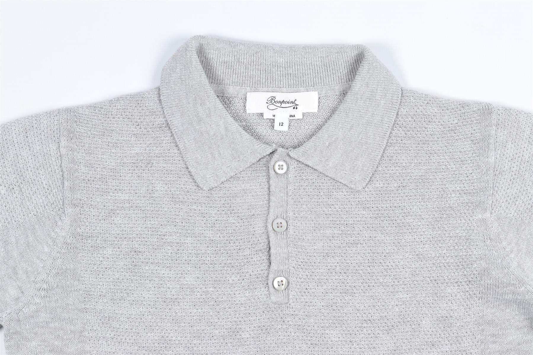 BONPOINT GREY KIDS BOYS POLO SHIRT 12 YEARS - Image 3