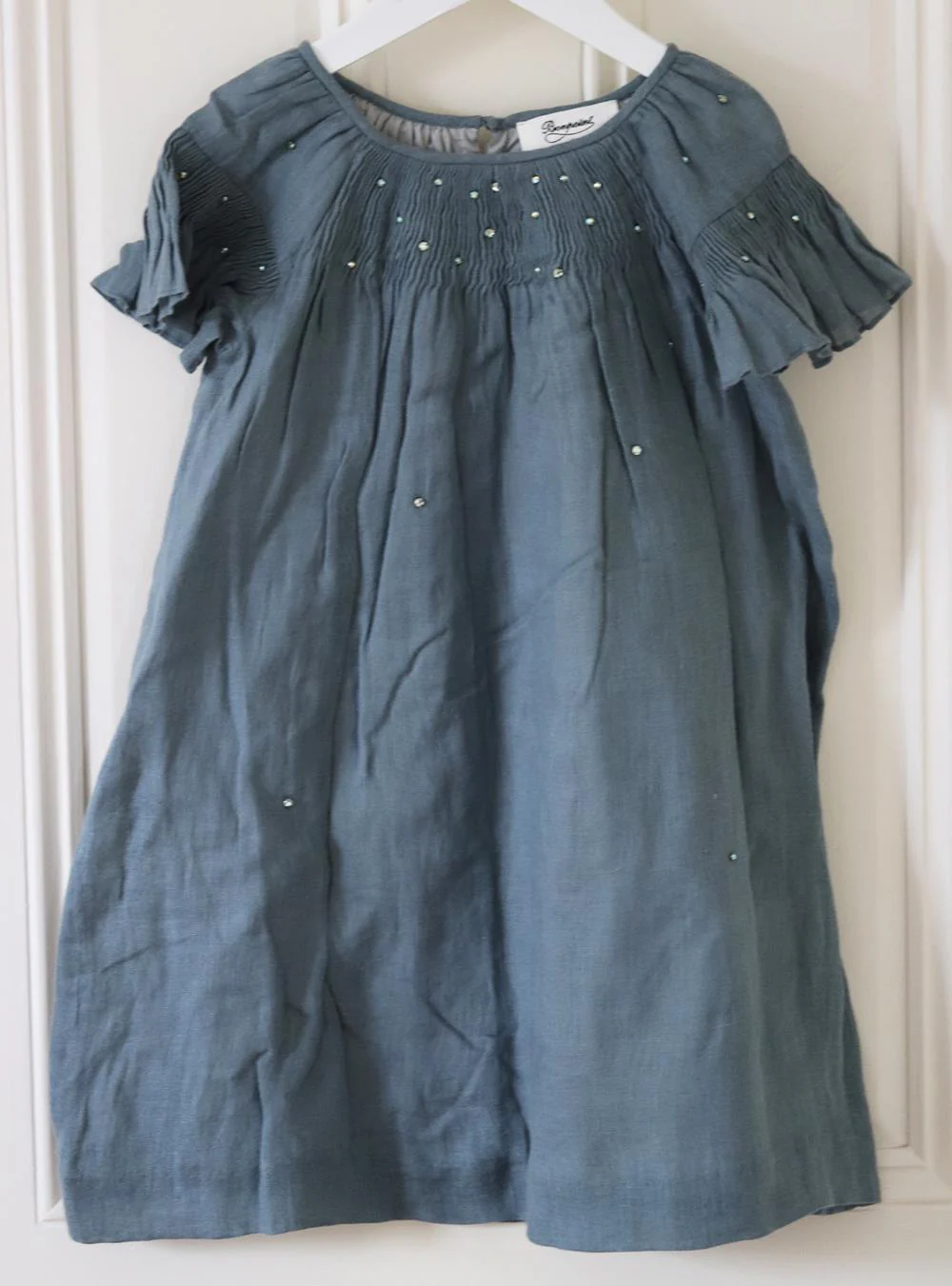 BONPOINT KIDS GIRLS CRYSTAL LINEN DRESS 6 YEARS - Image 2