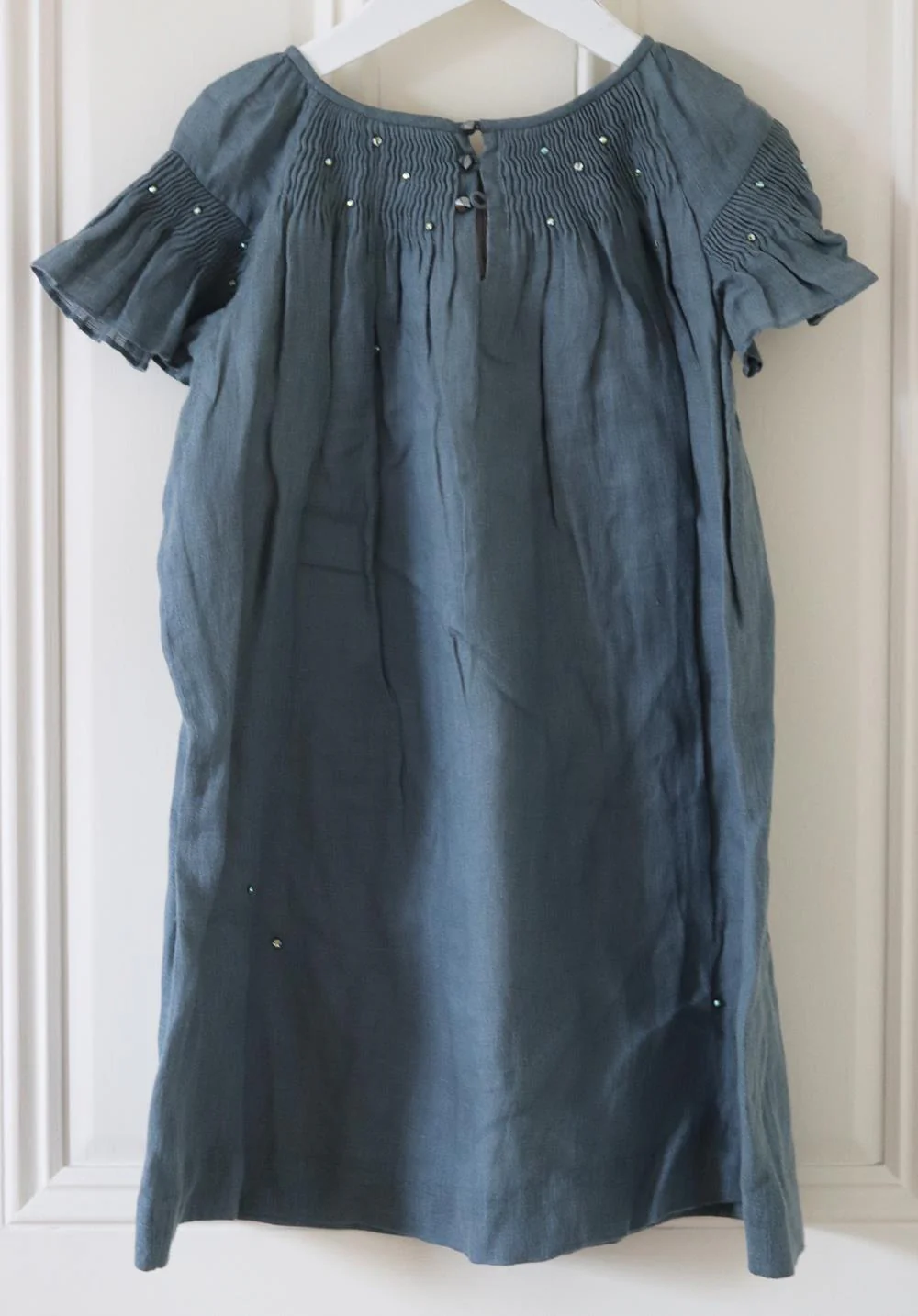 BONPOINT KIDS GIRLS CRYSTAL LINEN DRESS 6 YEARS - Image 3