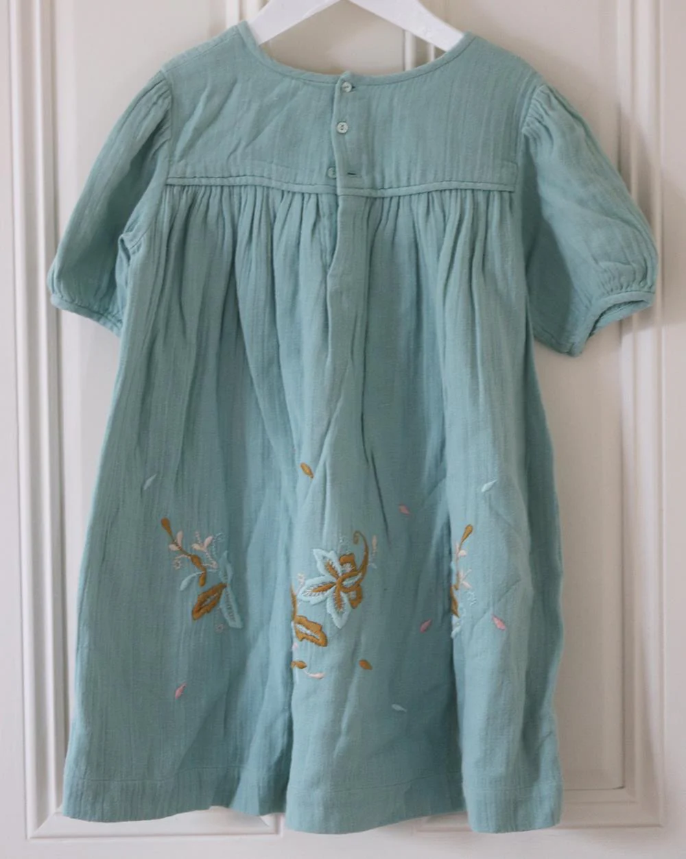 BONPOINT KIDS GIRLS EMBROIDERED MUSLIN DRESS 6 YEARS - Image 3