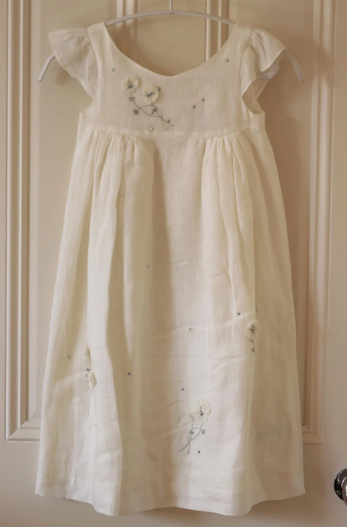 BONPOINT KIDS GIRLS FLORAL SILK DRESS 6 YEARS - Image 2