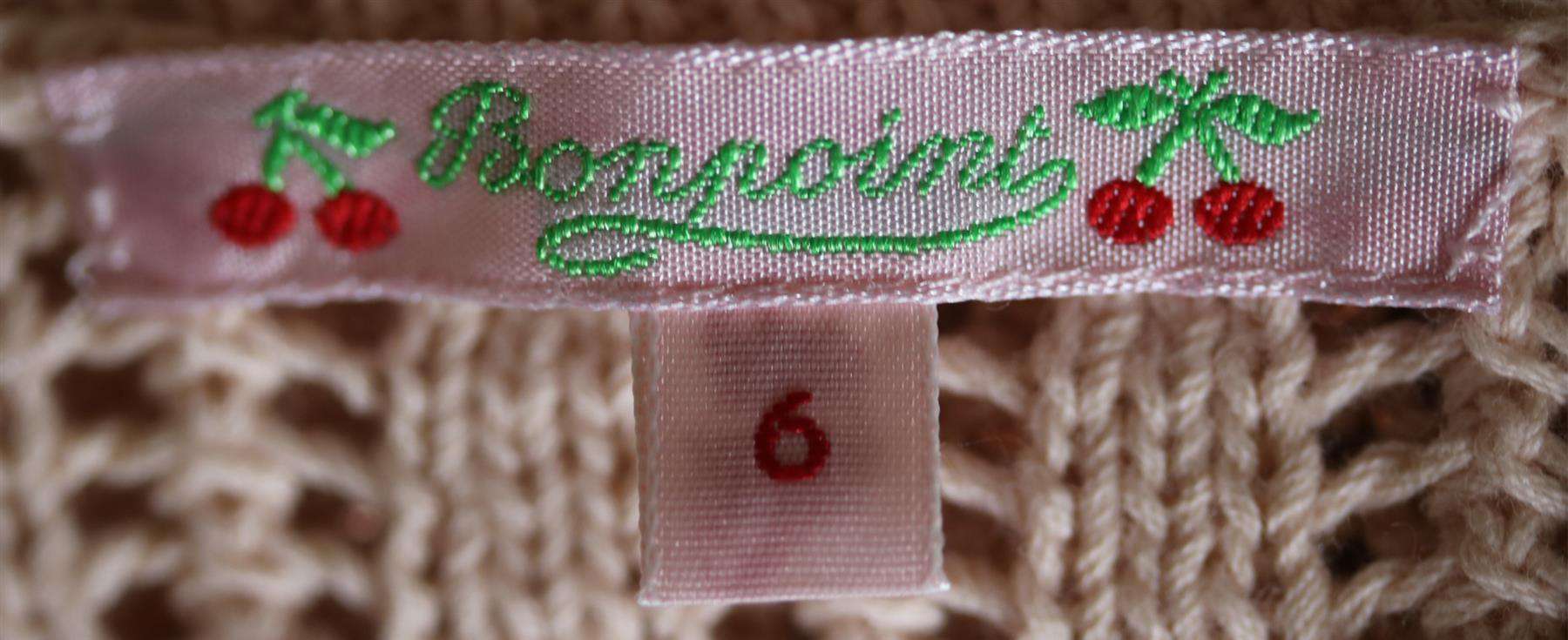 BONPOINT KIDS GIRLS GLITTER COTTON CARDIGAN 6 YEARS - Image 3
