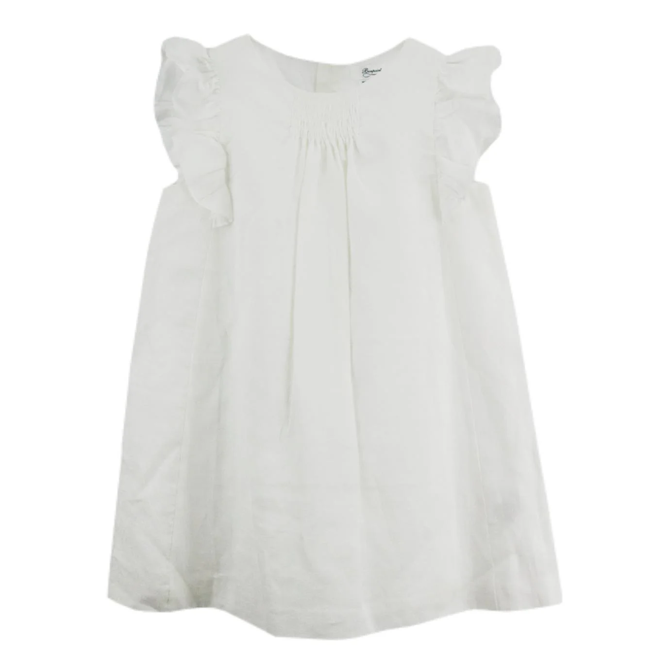 BONPOINT KIDS GIRLS GLITTERED LINEN DRESS 8 YEARS