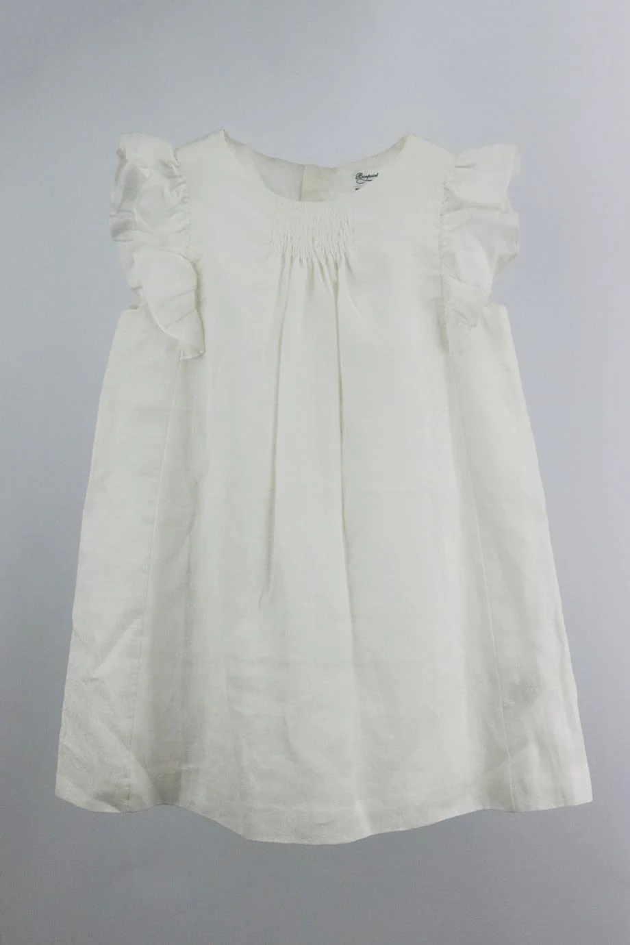 BONPOINT KIDS GIRLS GLITTERED LINEN DRESS 8 YEARS - Image 2