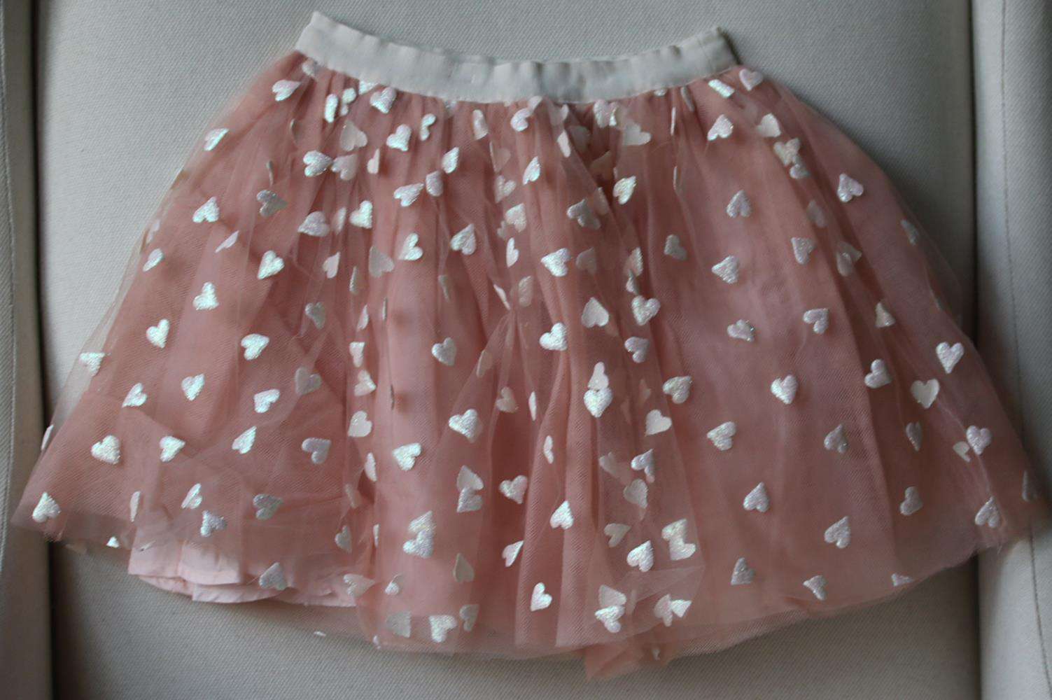 BONPOINT KIDS GIRLS LUCETTE HEART APPLIQUÉD TULLE SKIRT 6 YEARS - Image 2