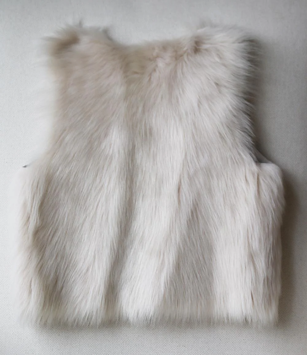 BONPOINT KIDS GIRLS RABBIT FUR VEST 4 YEARS - Image 3
