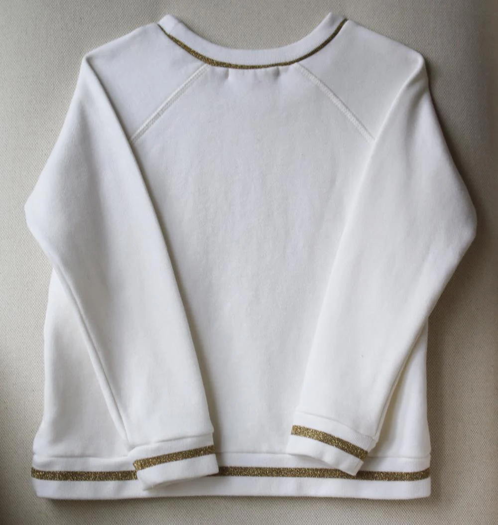 BONPOINT KIDS GIRLS SEQUIN EMBELLISHED COTTON SWEATSHIRT 6 YEARS - Image 3