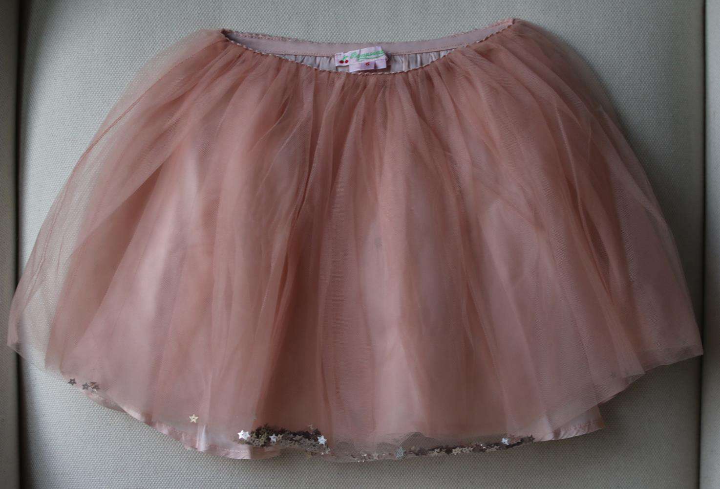 BONPOINT KIDS GIRLS SEQUIN EMBELLISHED TULLE SKIRT 6 YEARS