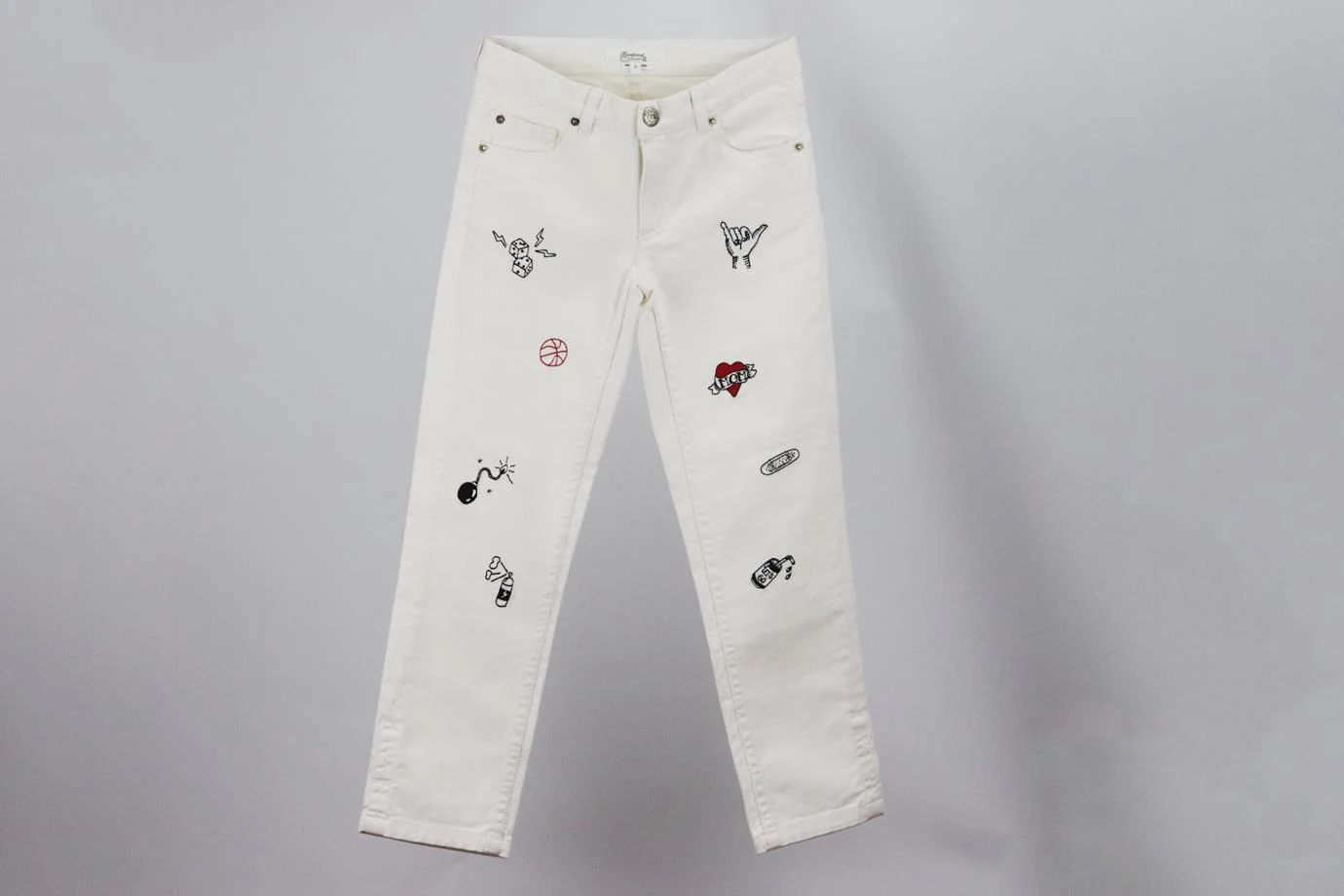 BONPOINT KIDS GIRLS STRETCH COTTON JEANS 6 YEARS - Image 2