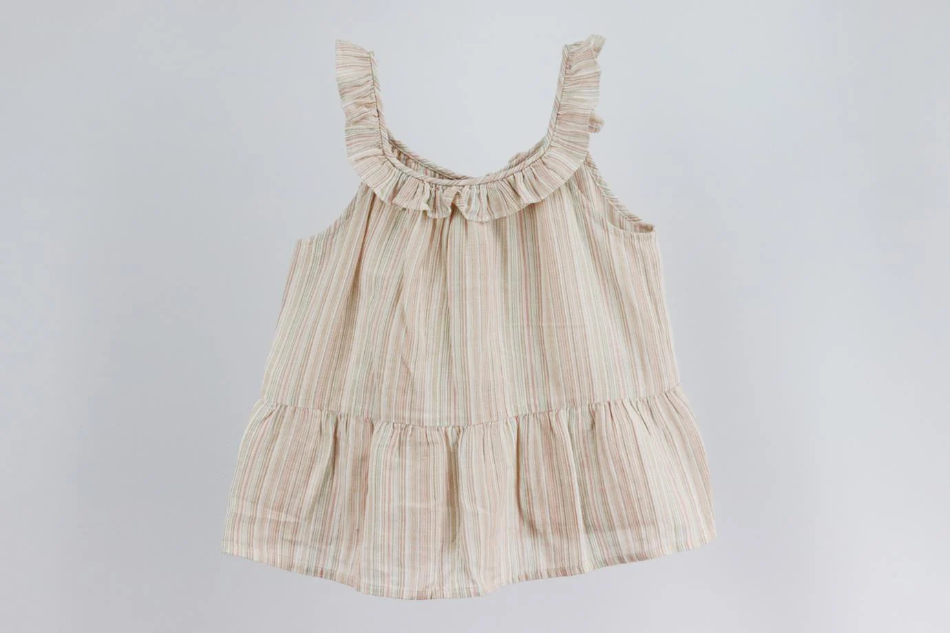 BONPOINT KIDS GIRLS STRIPED COTTON TOP 8 YEARS - Image 2