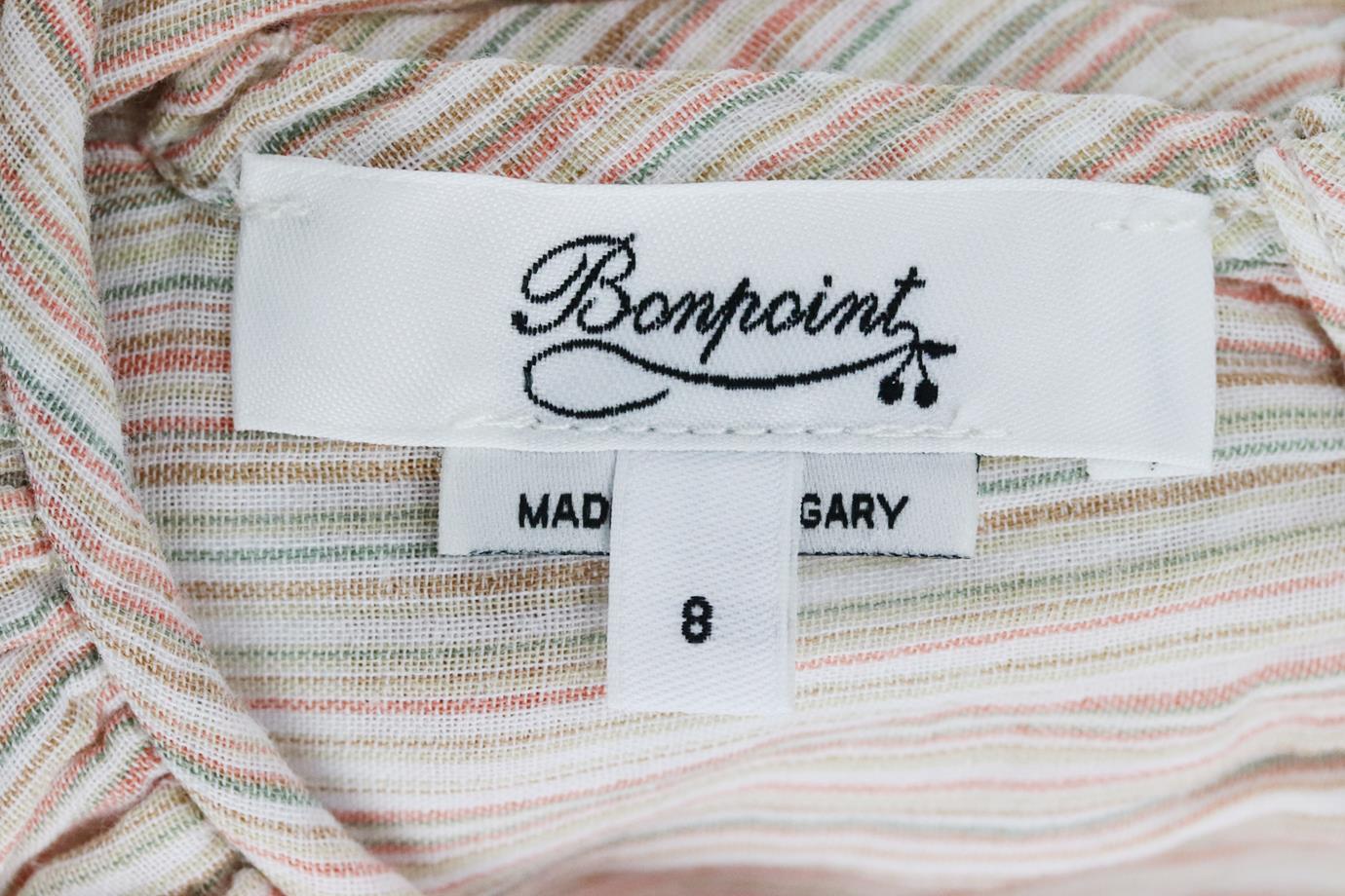 BONPOINT KIDS GIRLS STRIPED COTTON TOP 8 YEARS - Image 4