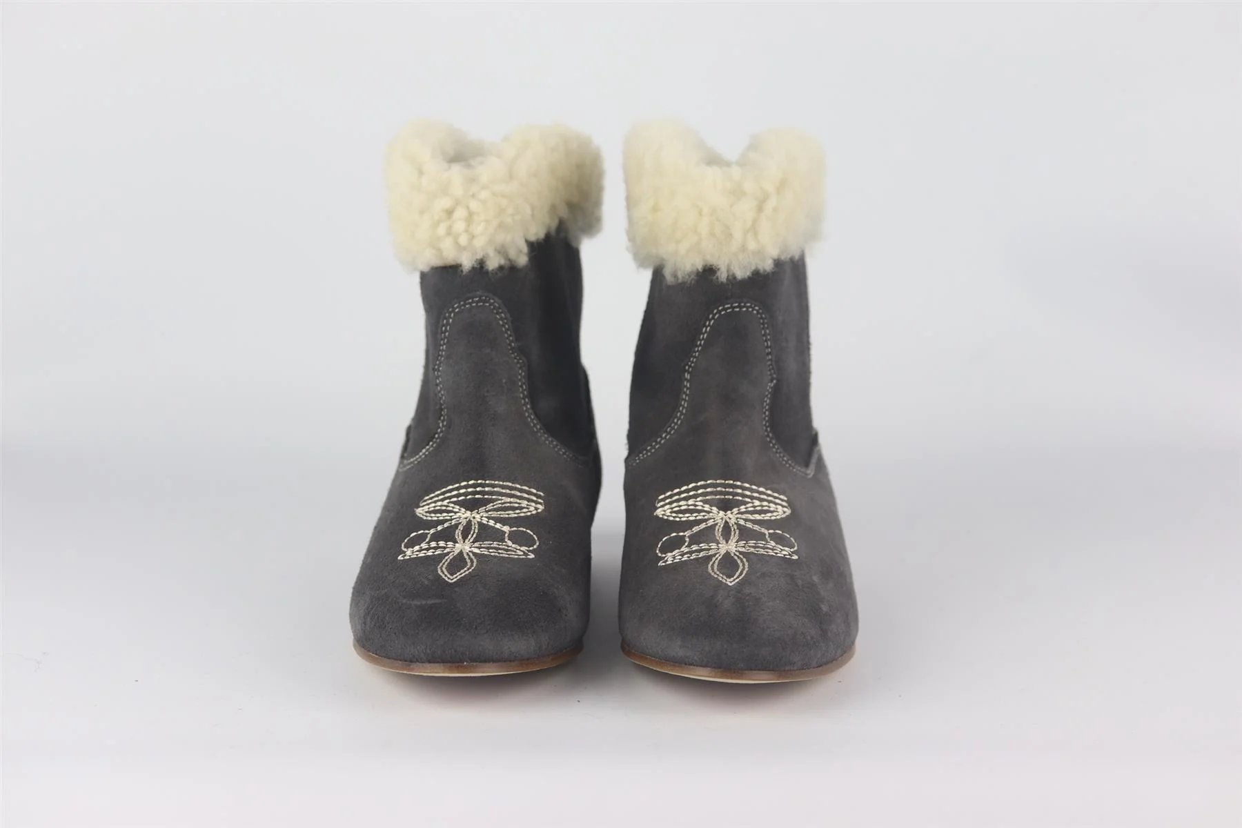 BONPOINT KIDS GIRLS SUEDE ANKLE BOOTS EU 31 UK 13 - Image 3