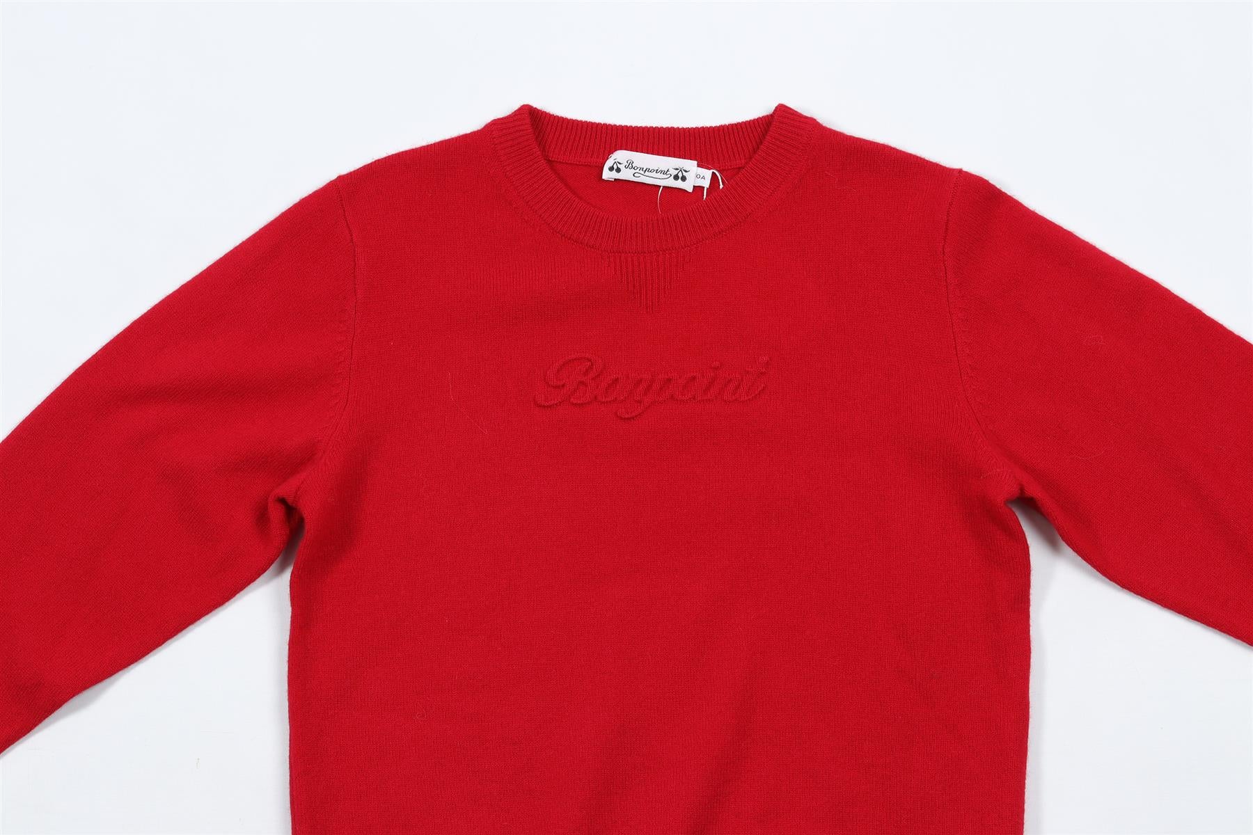 BONPOINT RED KIDS GIRLS SWEATER 10 YEARS - Image 3