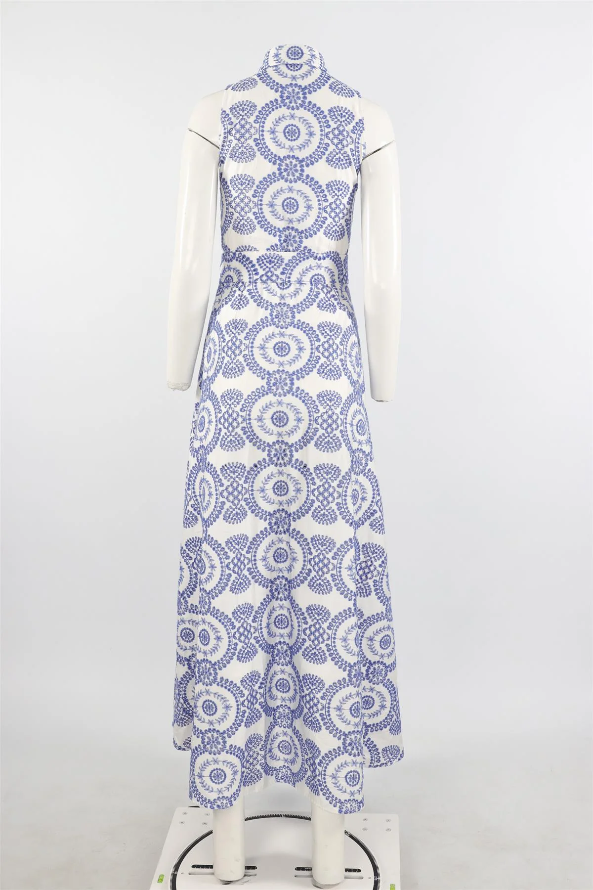 BORGO DE NOR BLUE COTTON MAXI DRESS UK 8 - Image 4