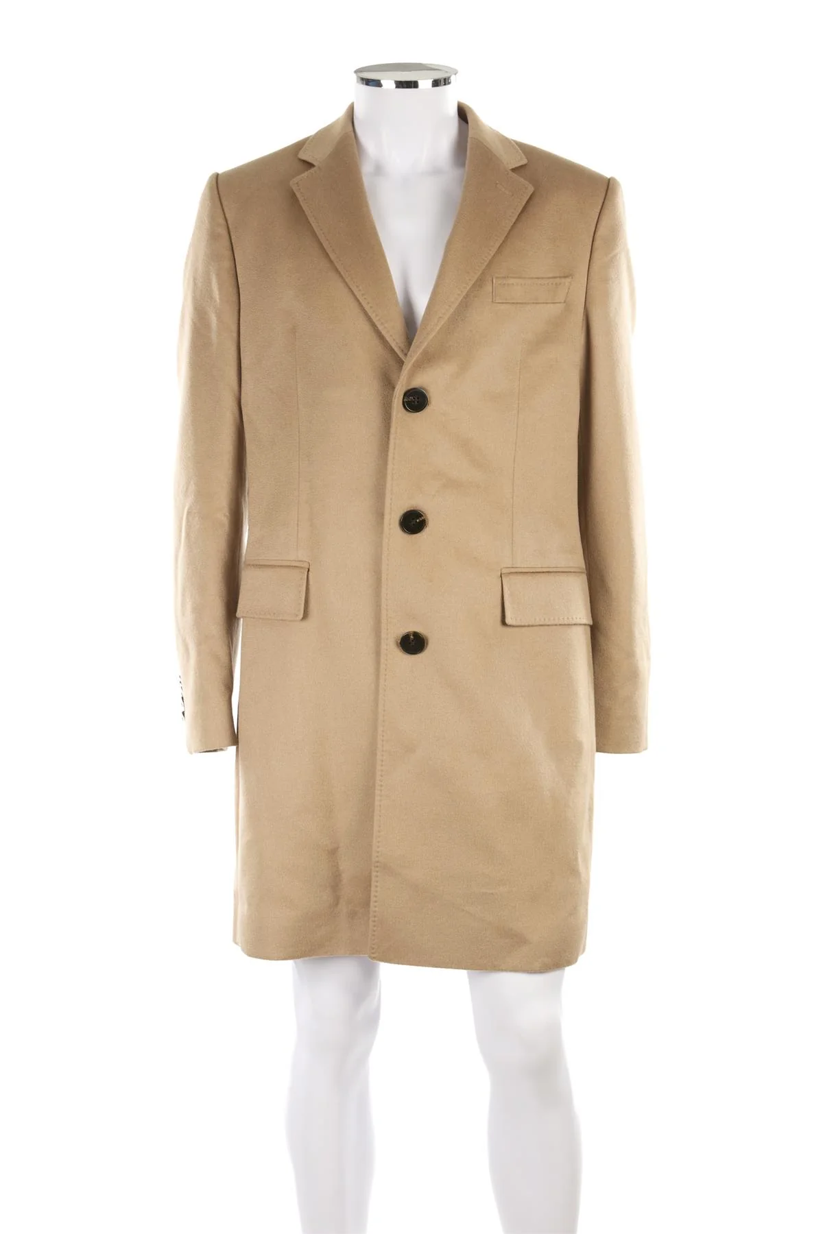 BOSS BEIGE MEN'S WOOL COAT UK/US 40 FR 50 IT 50 - Image 2