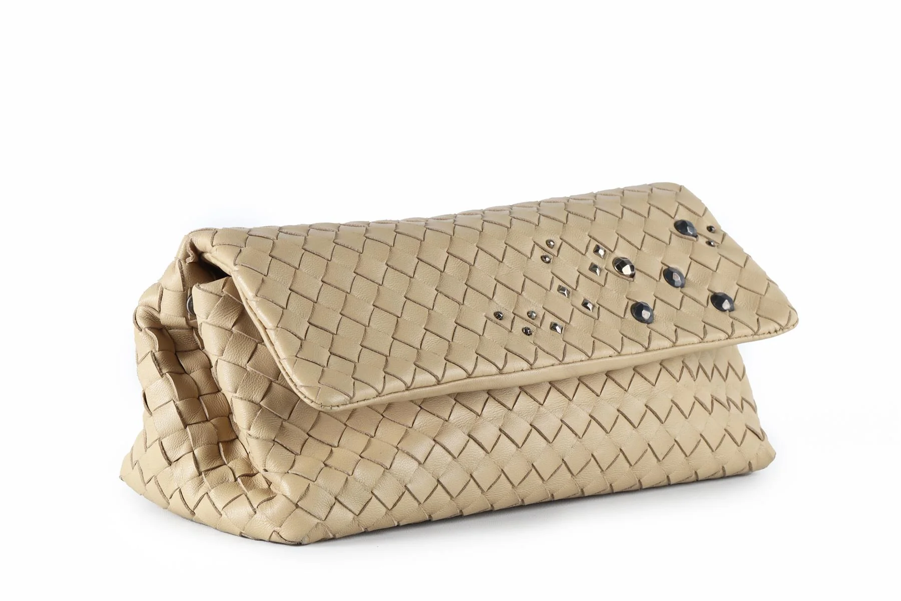 BOTTEGA VENETA BEIGE INTRECCIATO LEATHER CLUTCH - Image 3