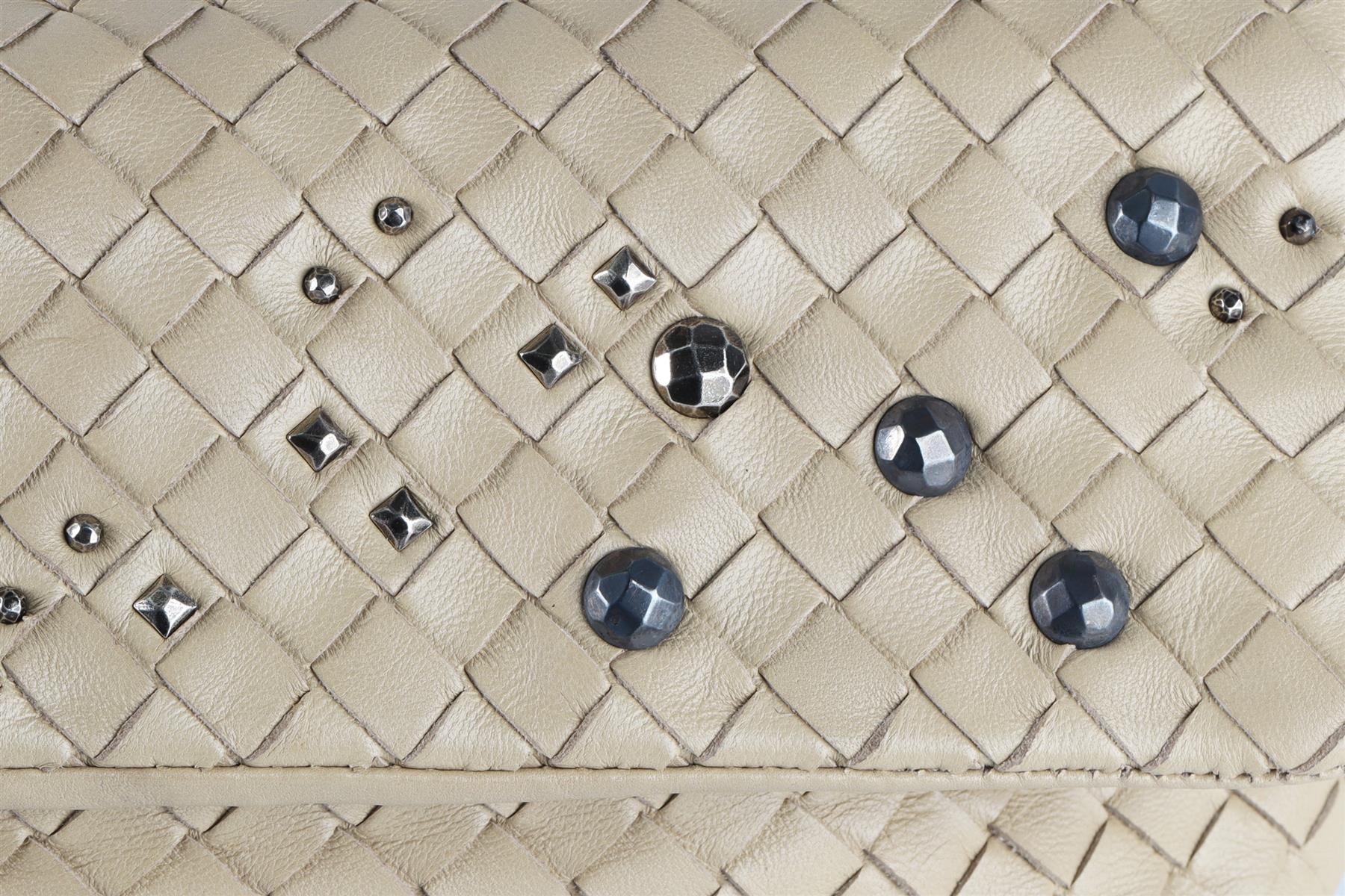 BOTTEGA VENETA BEIGE INTRECCIATO LEATHER CLUTCH - Image 8