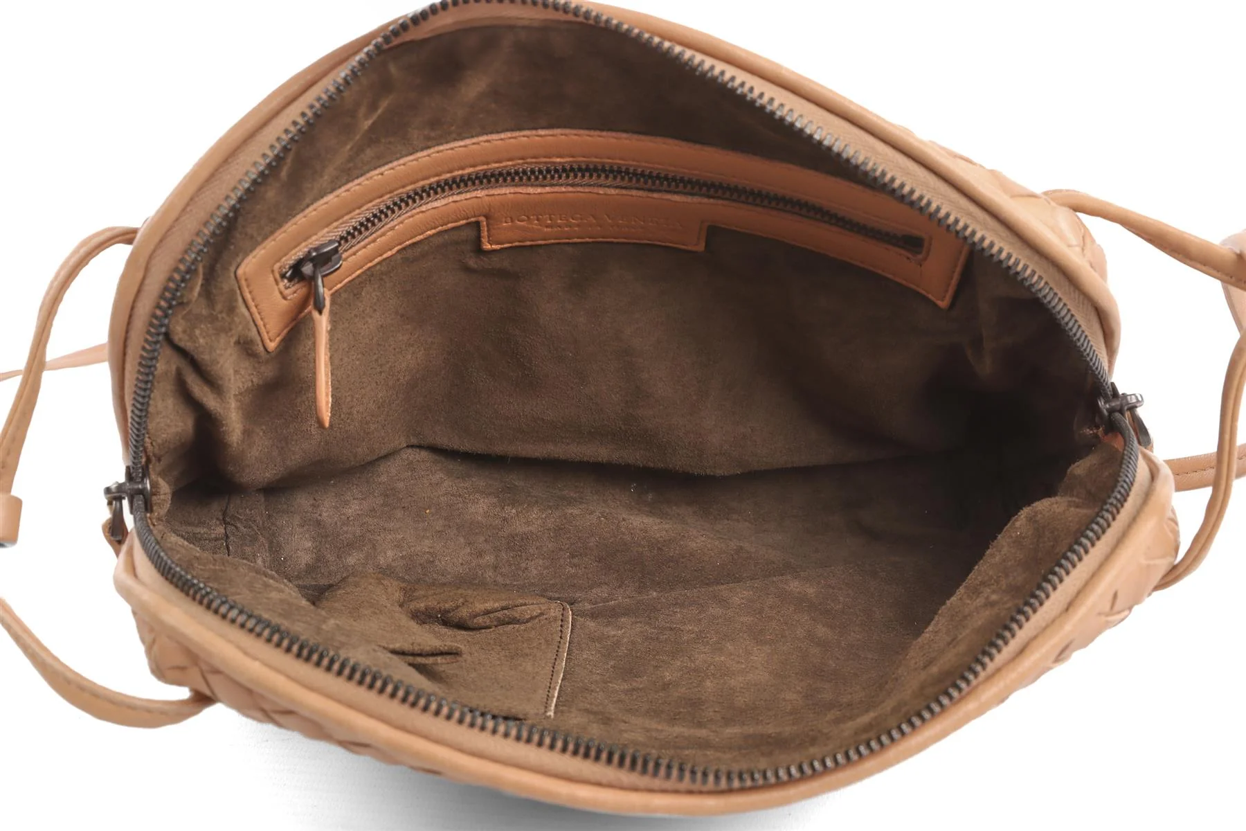 BOTTEGA VENETA BEIGE NODINI INTRECCIATO LEATHER SHOULDER BAG - Image 10
