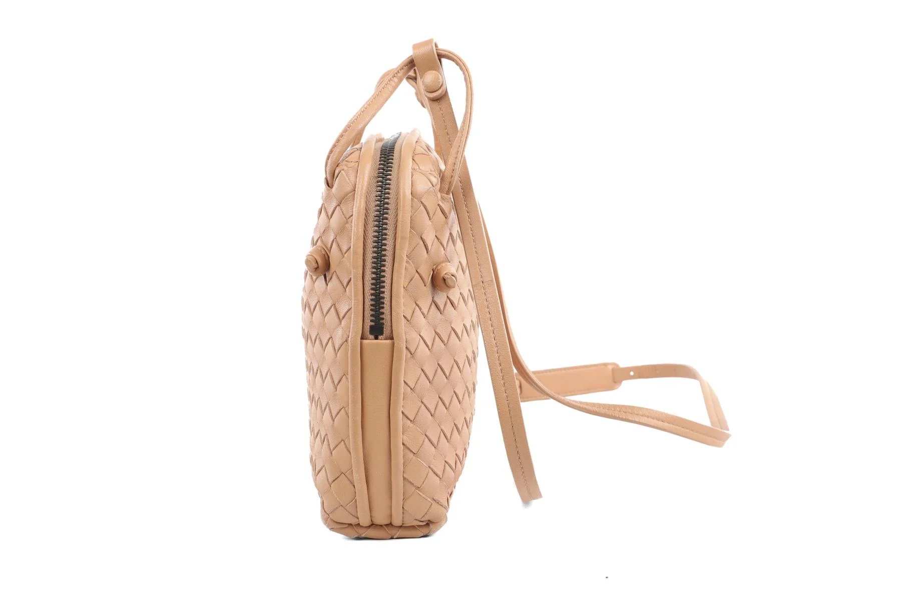 BOTTEGA VENETA BEIGE NODINI INTRECCIATO LEATHER SHOULDER BAG - Image 6