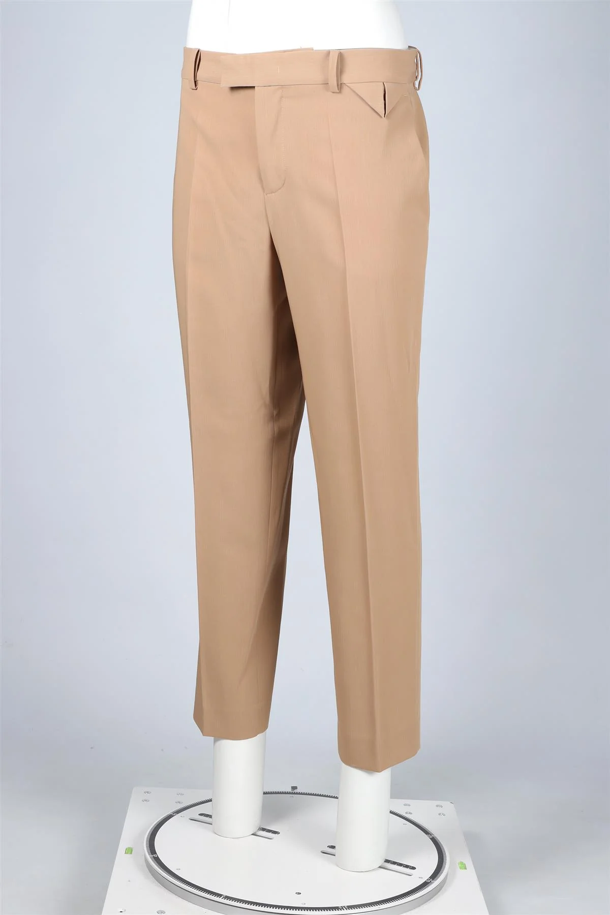 BOTTEGA VENETA BEIGE WOOL STRAIGHT LEG PANTS IT 42 UK 10 - Image 3