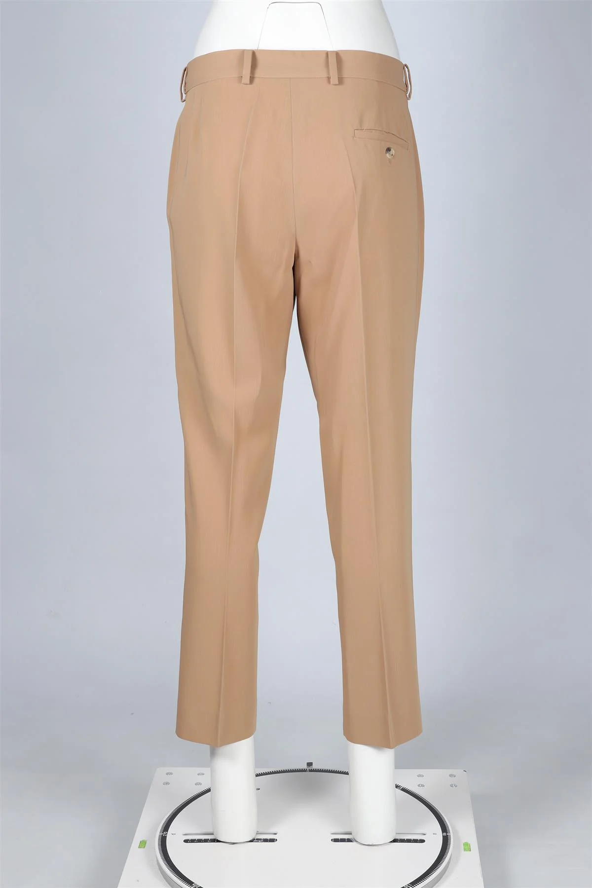 BOTTEGA VENETA BEIGE WOOL STRAIGHT LEG PANTS IT 42 UK 10 - Image 4