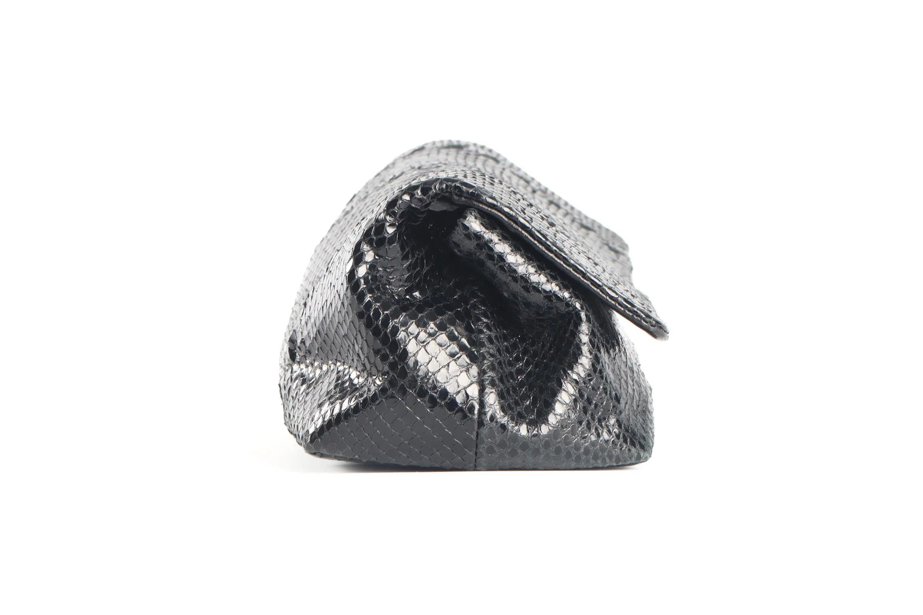 BOTTEGA VENETA BLACK AYER SNAKESKIN CLUTCH - Image 14