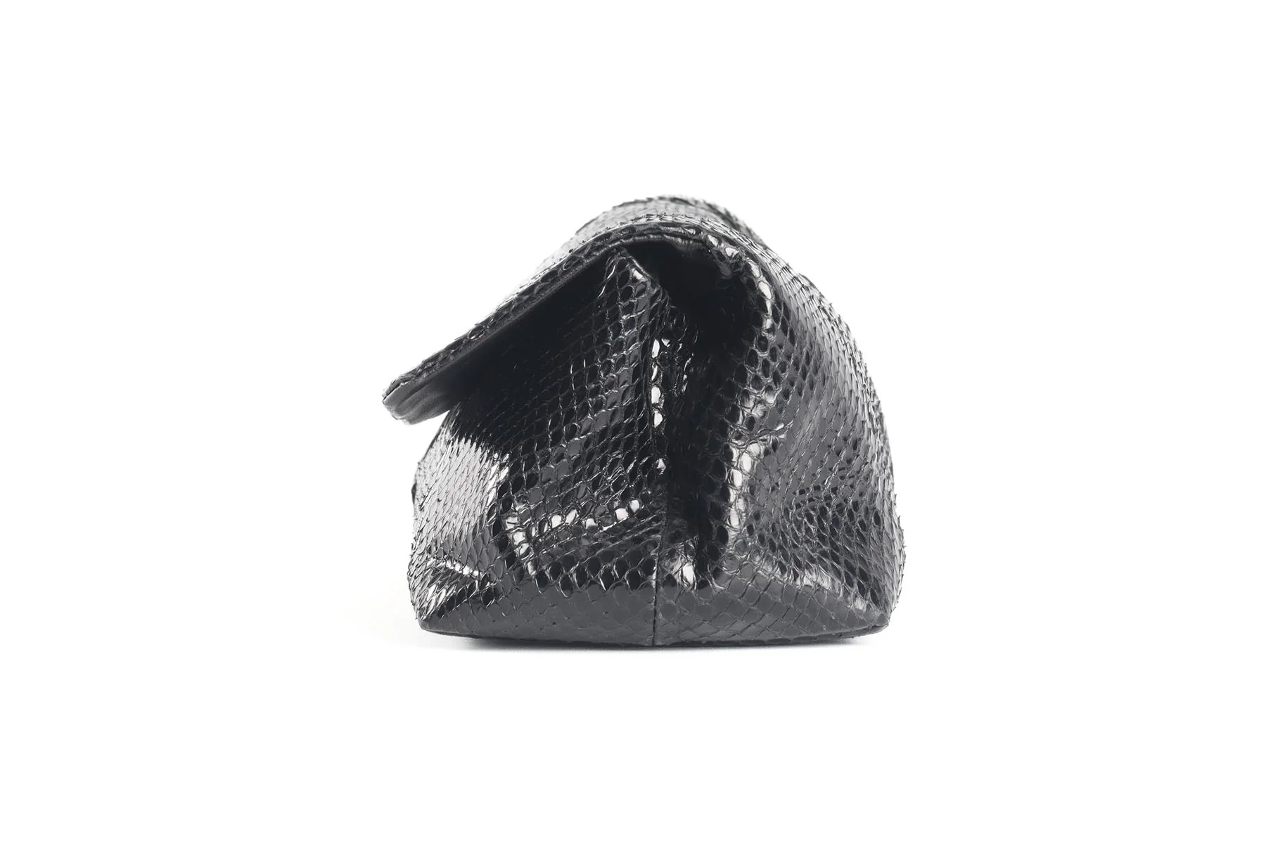 BOTTEGA VENETA BLACK AYER SNAKESKIN CLUTCH - Image 5