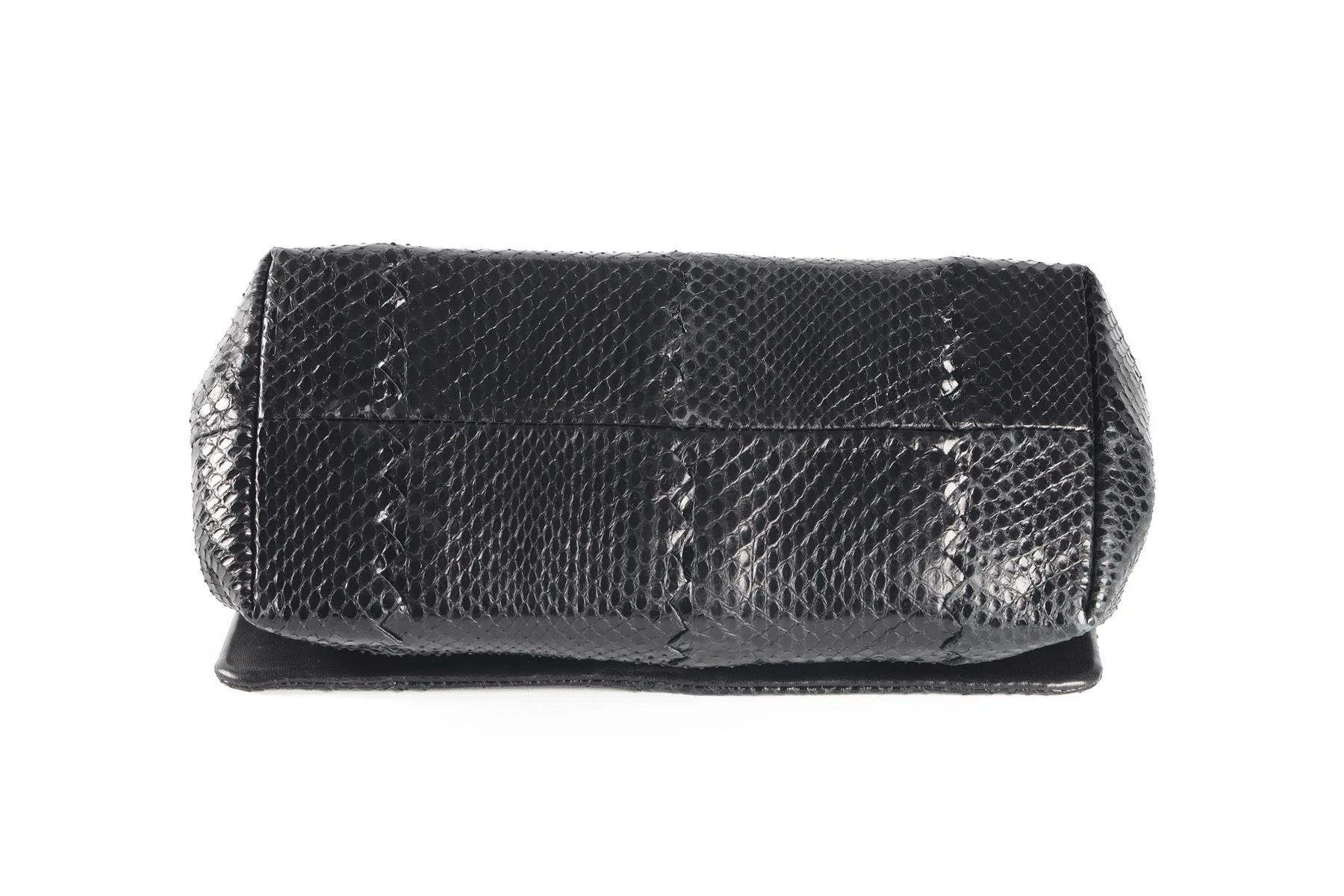 BOTTEGA VENETA BLACK AYER SNAKESKIN CLUTCH - Image 7