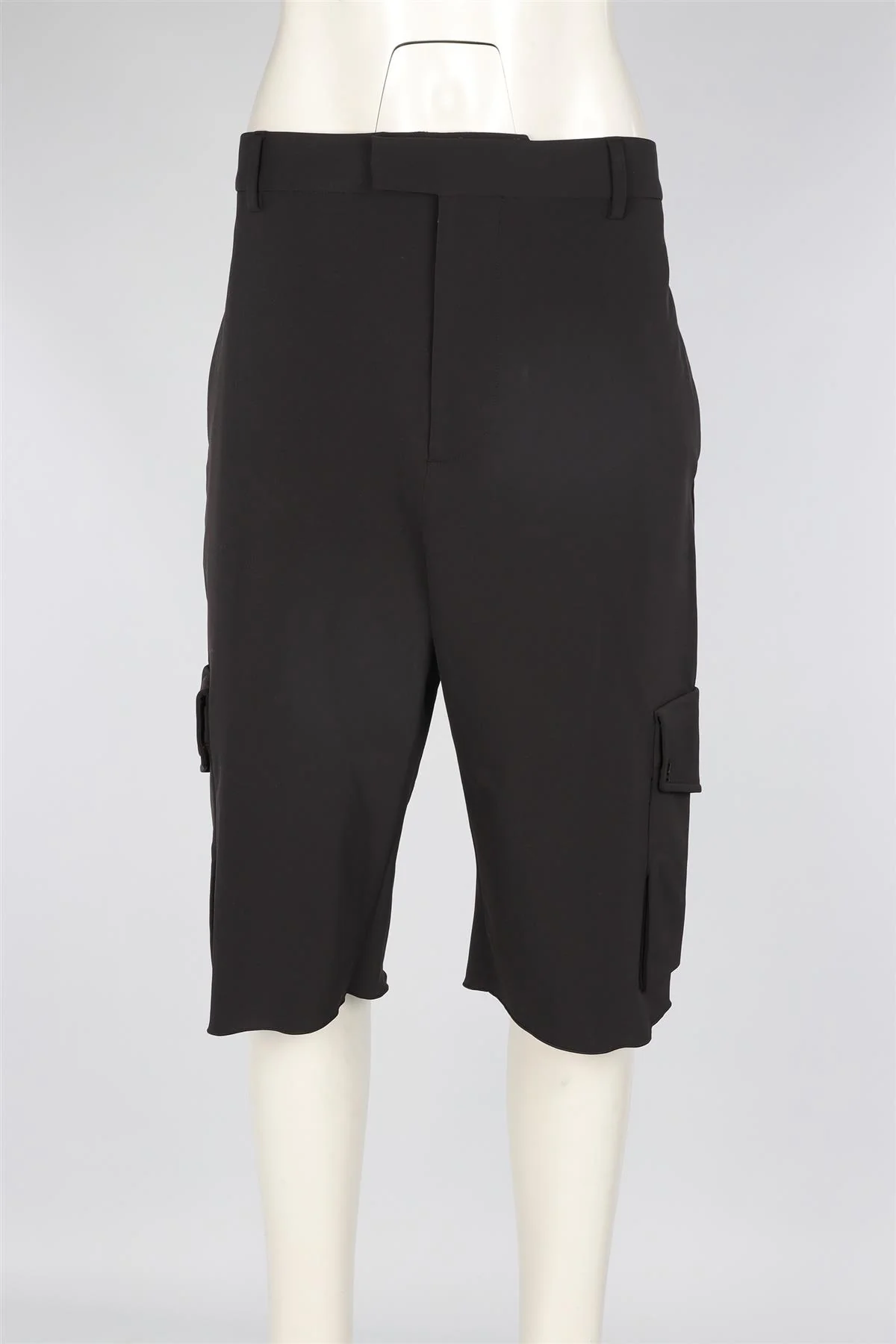 BOTTEGA VENETA BLACK JERSEY SHORTS IT 40 UK 8 - Image 2