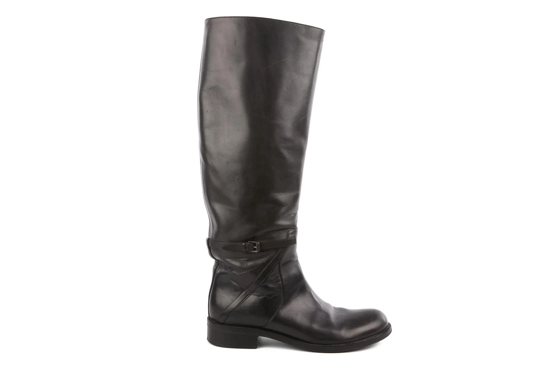 BOTTEGA VENETA BLACK LEATHER KNEE HIGH BOOTS EU 39.5 UK 6.5 US 9.5 - Image 2