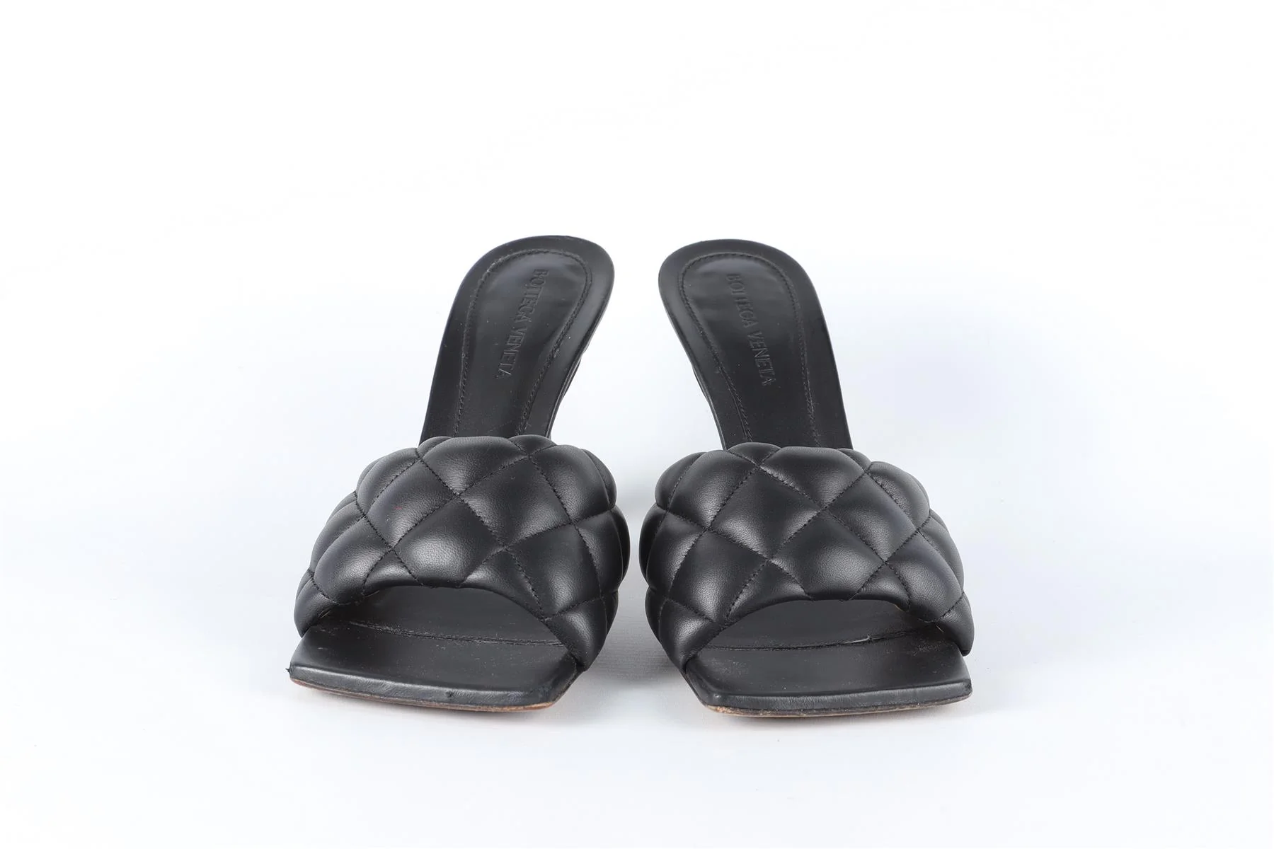 BOTTEGA VENETA BLACK LEATHER MULES EU 38 UK 5 US 8 - Image 3