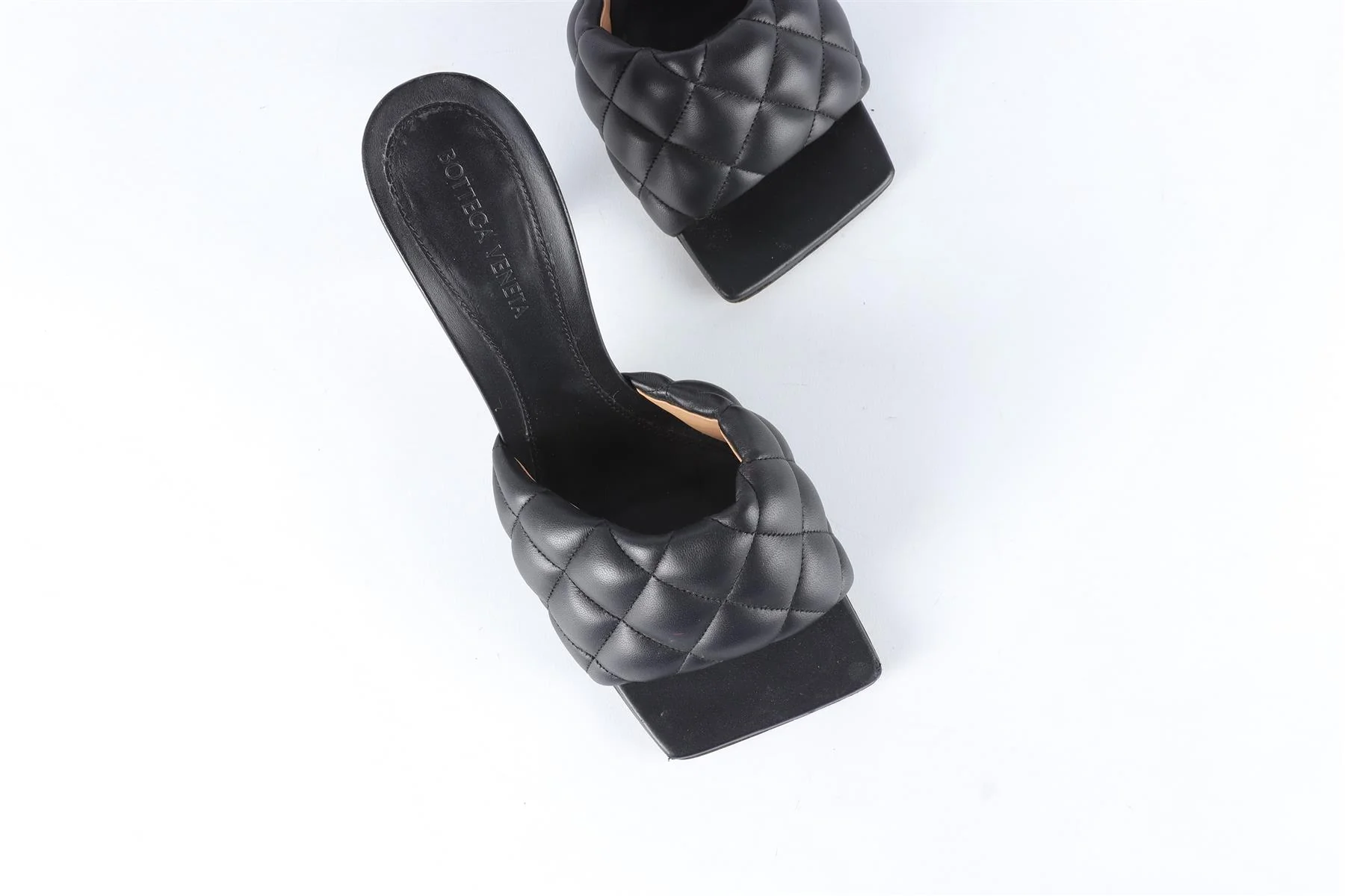 BOTTEGA VENETA BLACK LEATHER MULES EU 38 UK 5 US 8 - Image 4