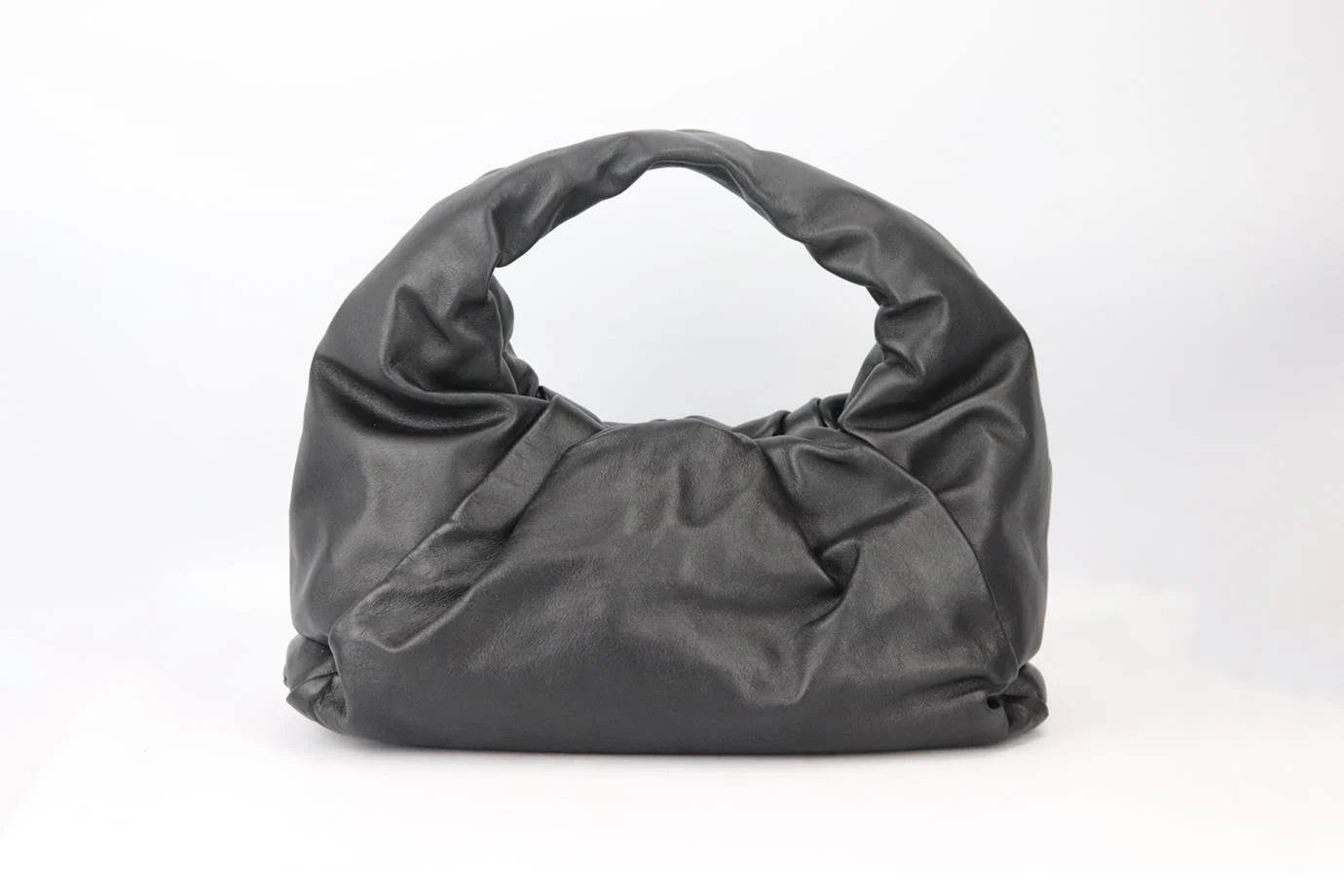 BOTTEGA VENETA BLACK LEATHER SHOULDER POUCH BAG - Image 4