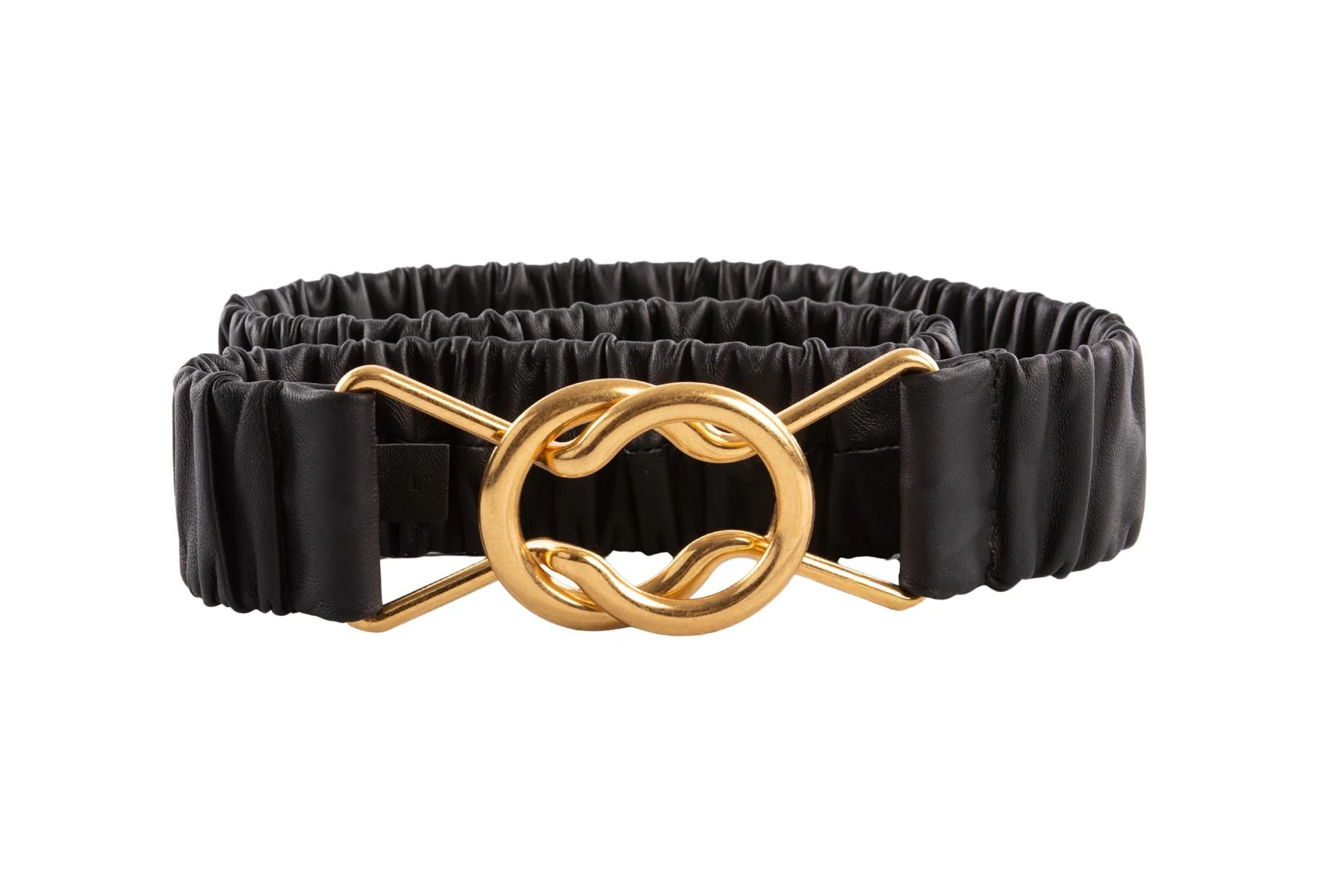 BOTTEGA VENETA BLACK LEATHER WAIST BELT LARGE - Image 2