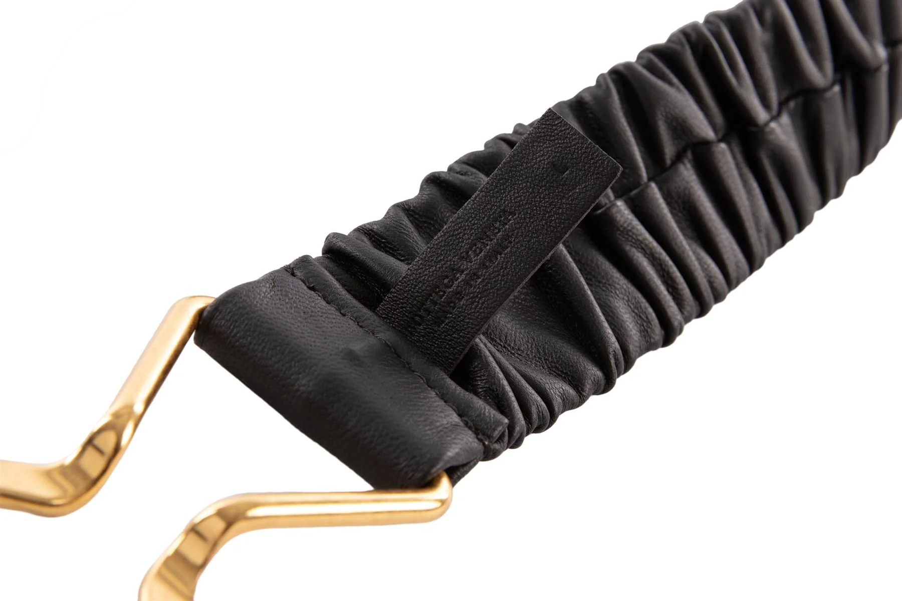 BOTTEGA VENETA BLACK LEATHER WAIST BELT LARGE - Image 4